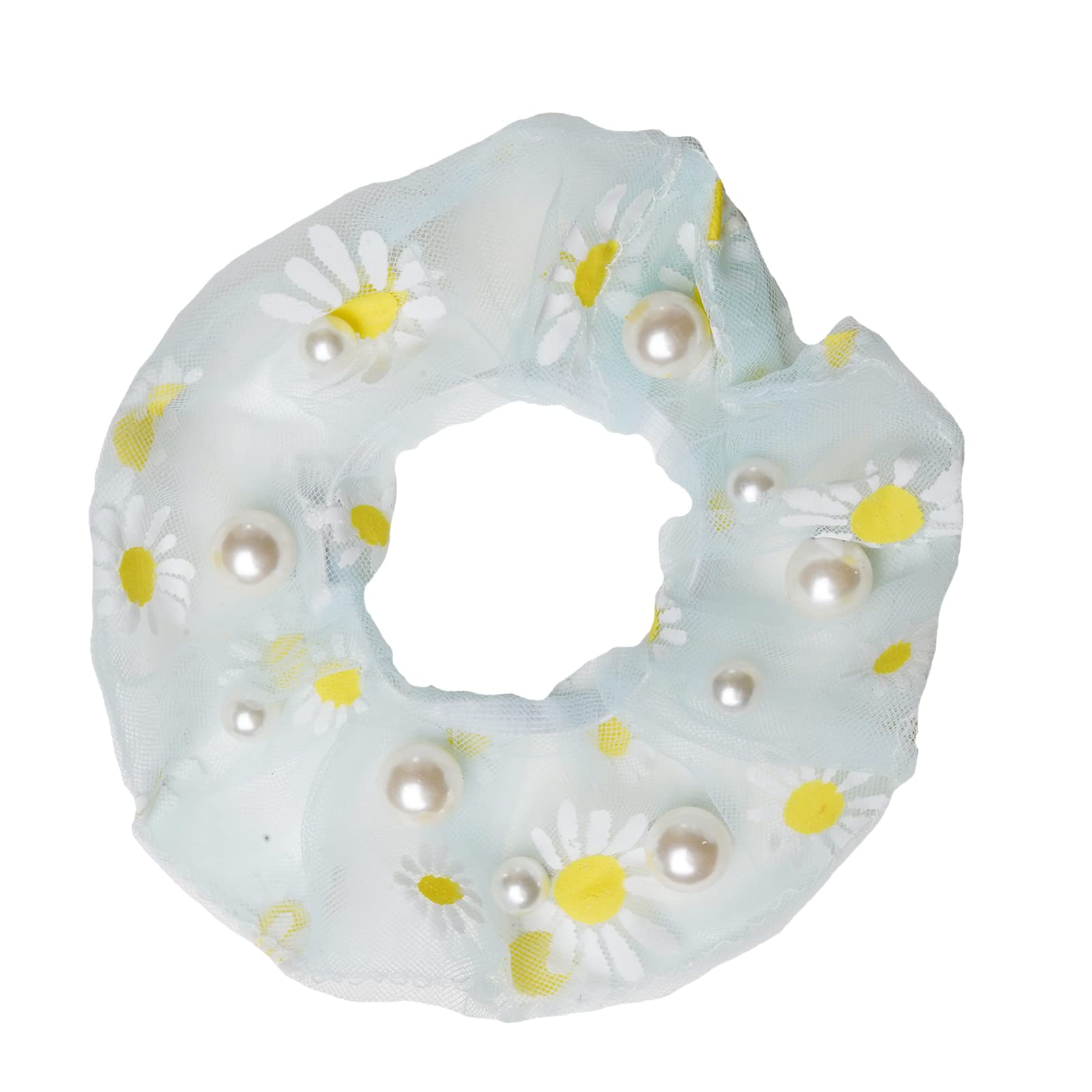 Joker & Witch Daisy Pearl Green Hair Scrunchie for Women