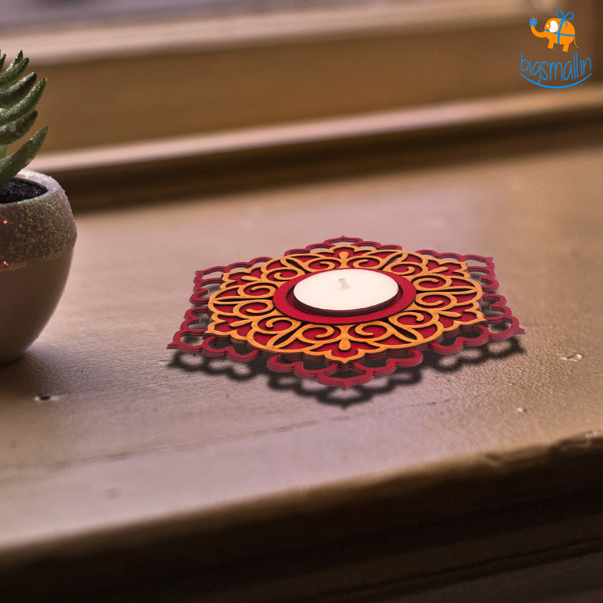 Bigsmall_cc Decorative Wooden Tea Light Holder - Set of 2 - view 24