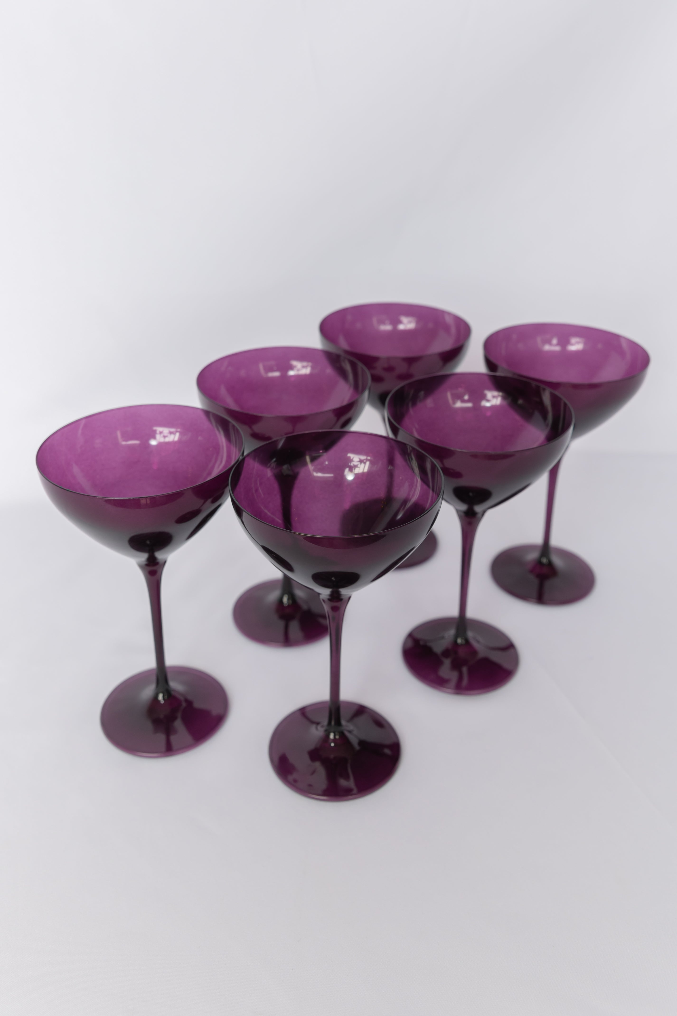 Estelle Colored Glass Estelle Colored Martini Glass - Set of 6 {Amethyst} - view 2
