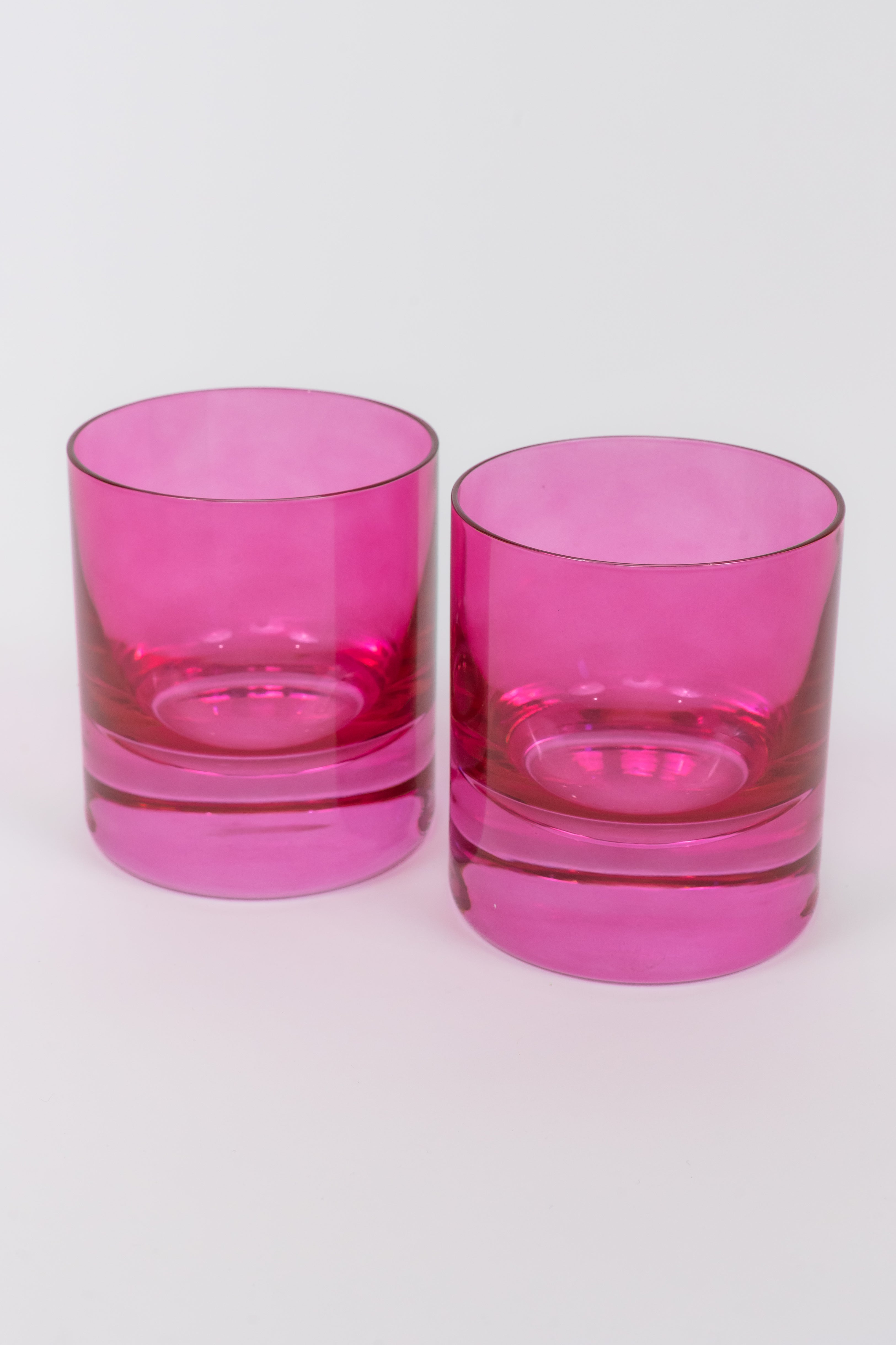 Estelle Colored Glass Estelle Colored Rocks Glass - Set of 2 {Fuchsia} - view 2