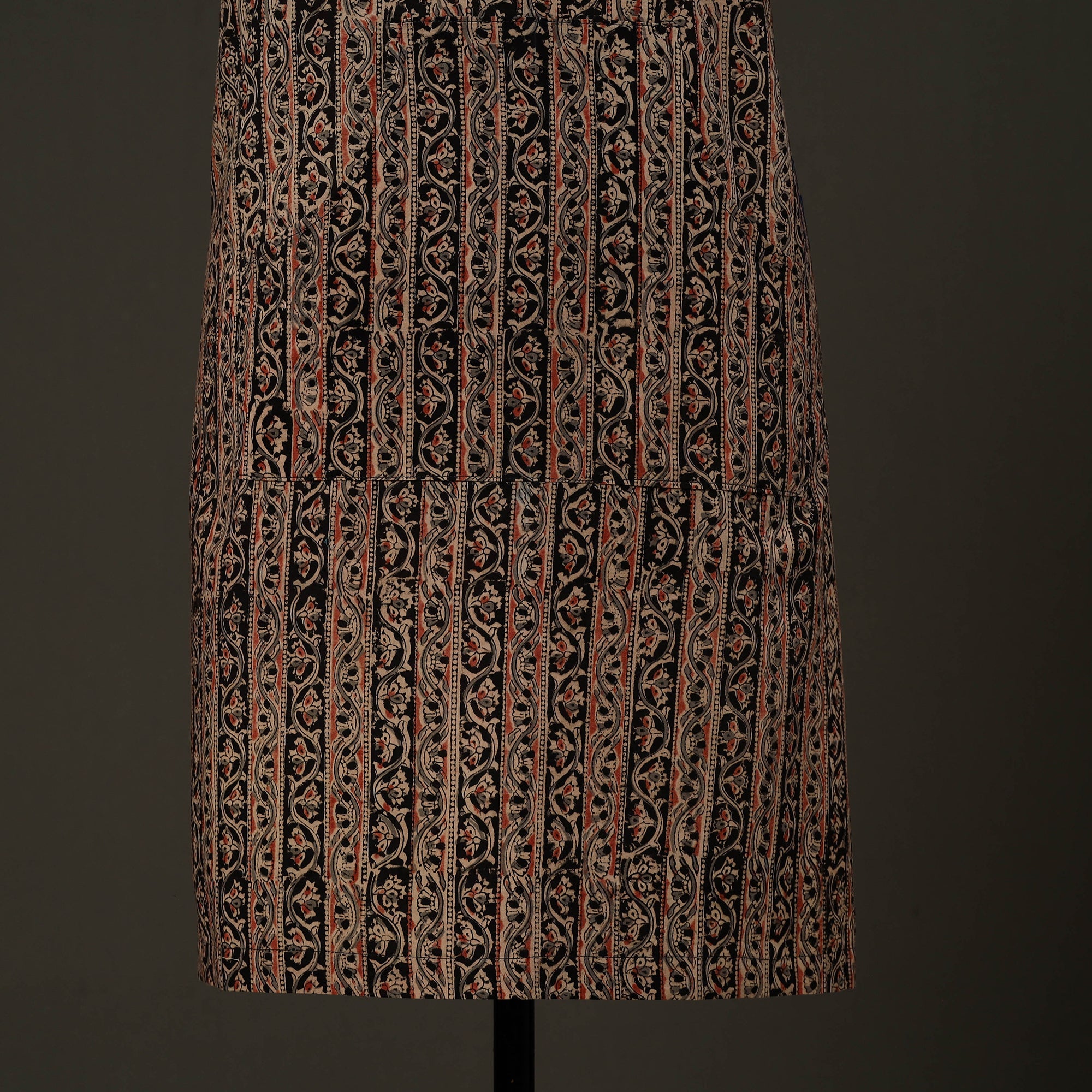 JALPARI Brown - Kalamkari Block Print Cotton Apron with Pocket 63 - view 2