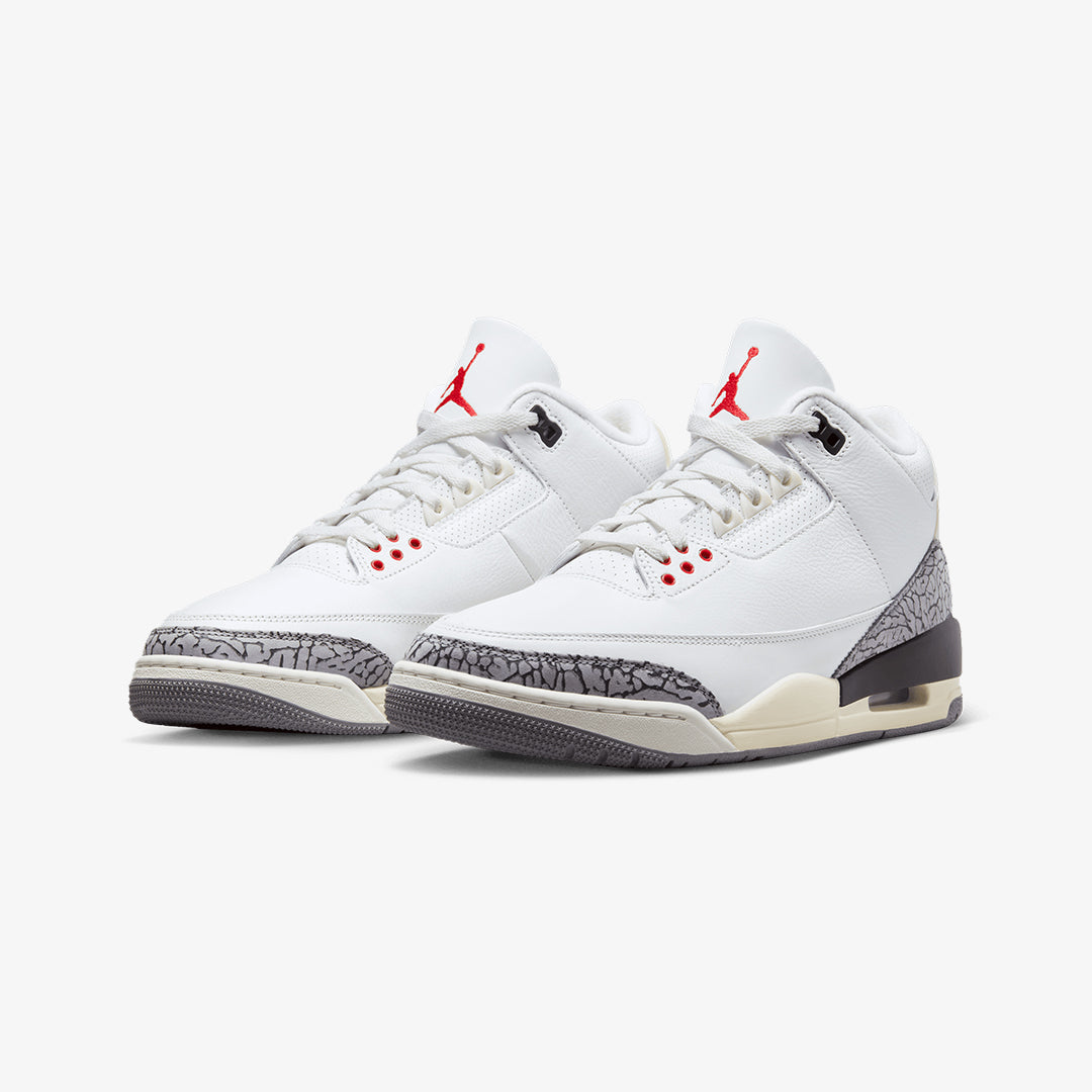 3 retro summit – Jordan | AIR JORDAN 3 RETRO { SUMMIT WHITE/FIRE RED-BLACK-CEMENT GREY