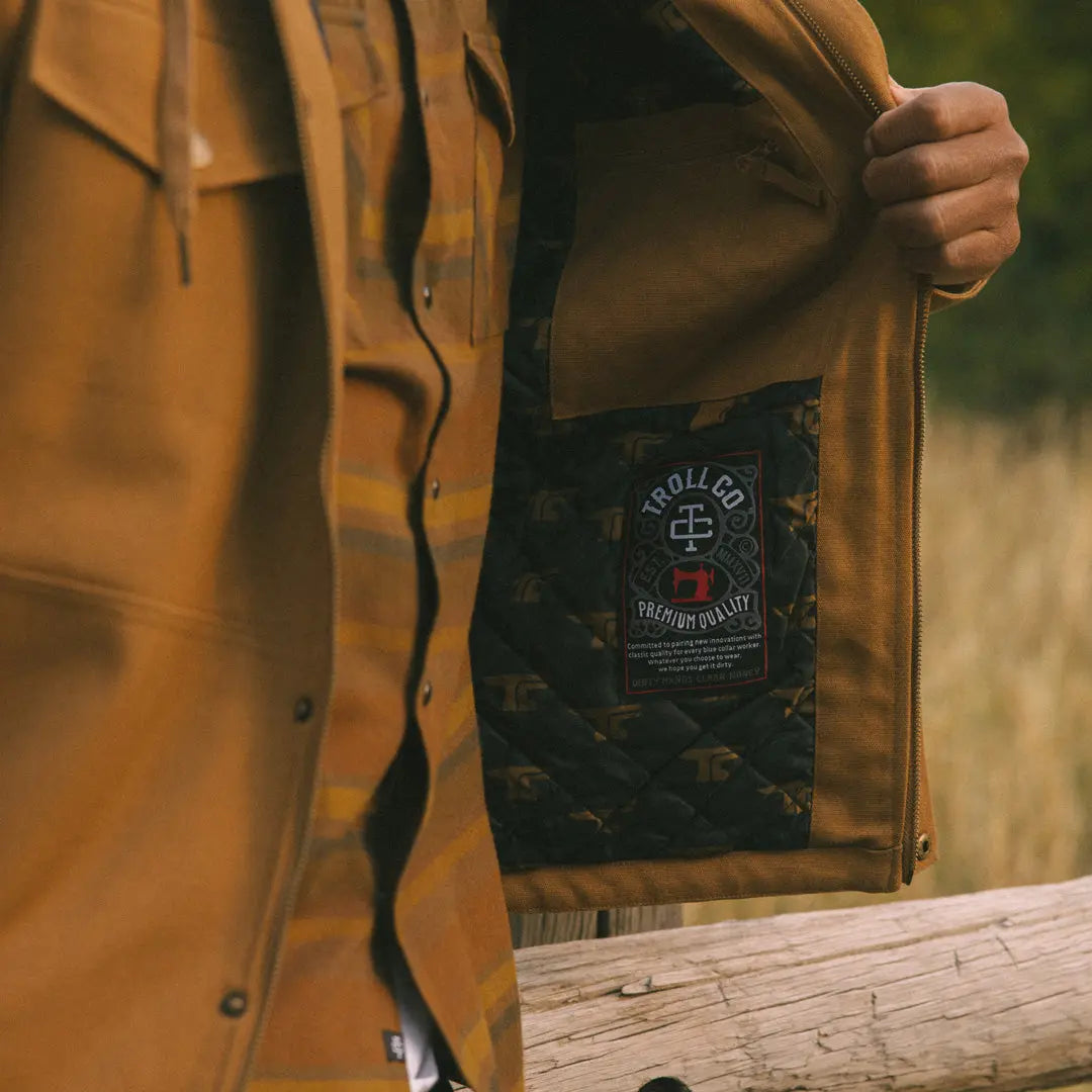 Radial Toro Insulated Canvas Jacket – Saddle / Charcoal - view 4