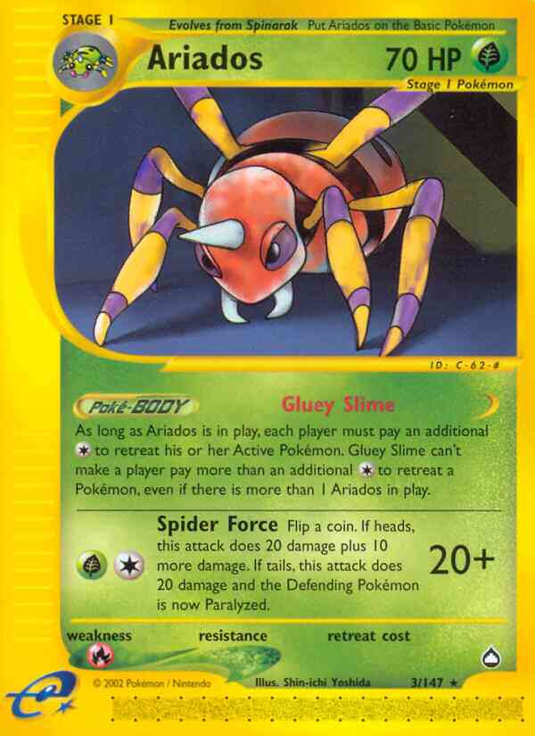 Rare ecard2-3 non-holo – Pokémon Ariados - 3/147 - Rare [ecard2-3] [Non-Holo]