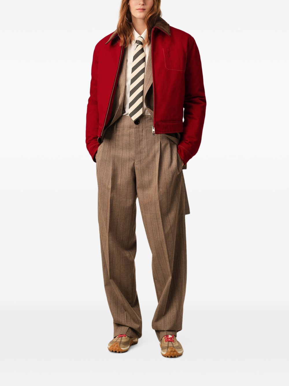 AMI PARIS Coats RED – 100% Cotton - view 2