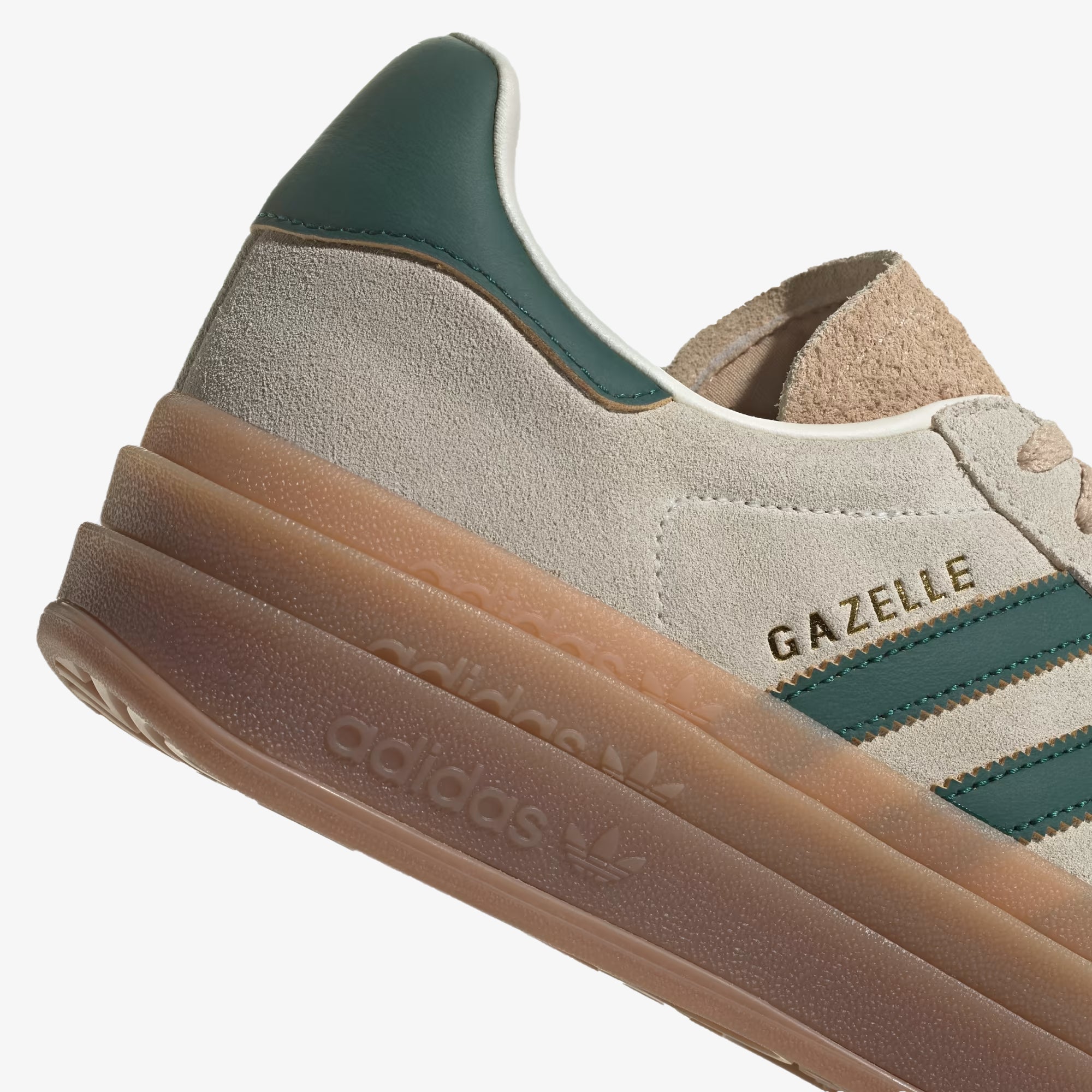 Adidas Originals | GAZELLE { CREAM WHITE/GREEN/MAGIC BEIGE - view 3
