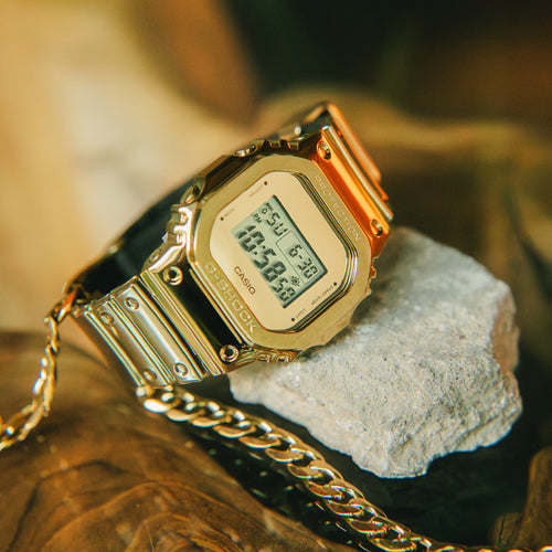 Casio G-Shock FINE METALLIC Series G-STEEL 5600 Series Gold Dial Men 43.2mm G1667 GM-5600YMG-9 - view 4