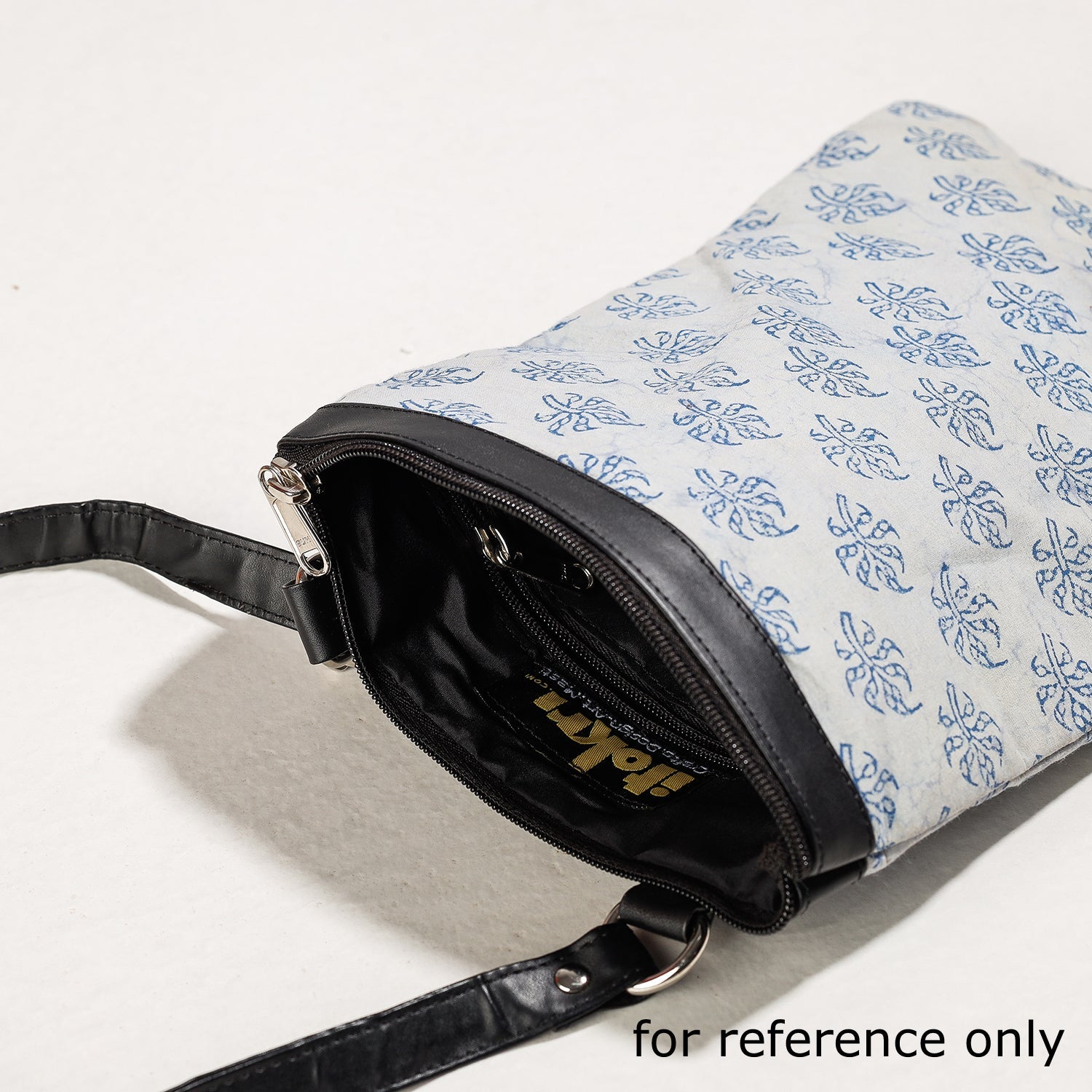 ITOKRI CRAFTS INITIATIVE Blue - Designer Sling Bag with Block Print Fabric - view 2