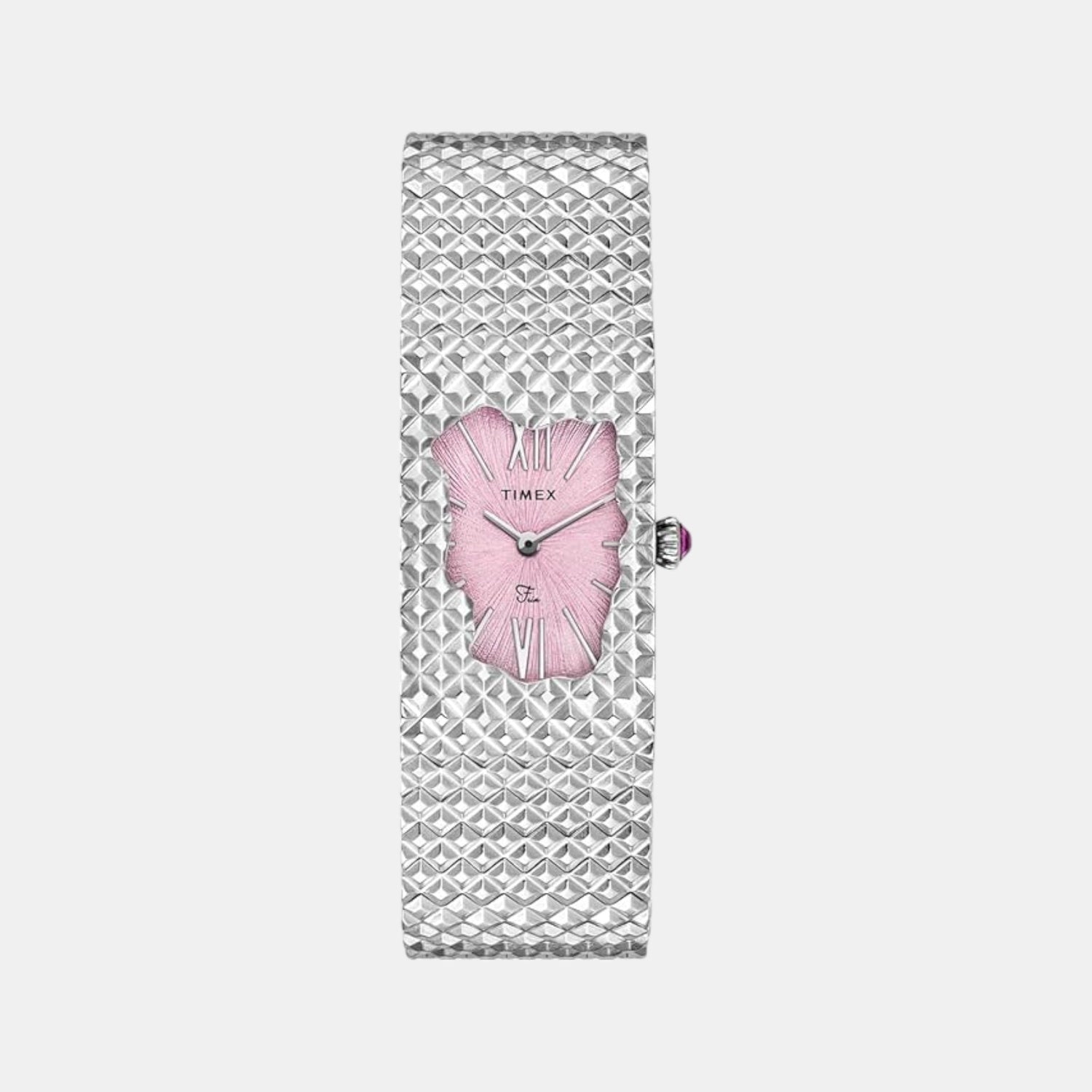 Timex Fria Women Quartz Pink Dial Analog Stainless Steel Watch TWEL77700