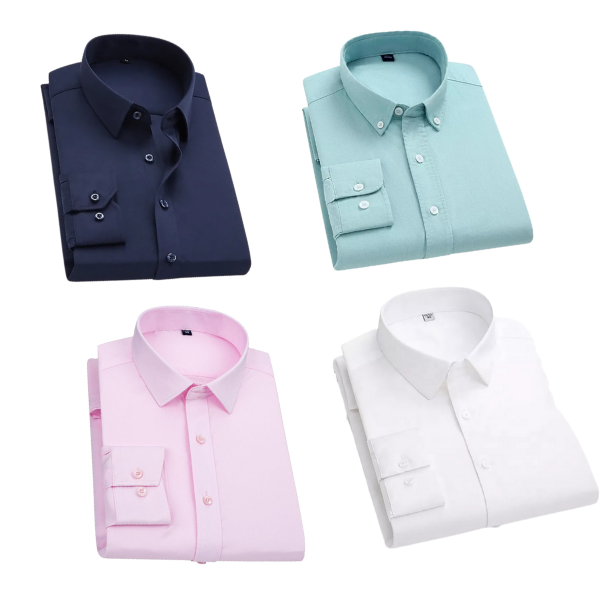 BlackTree Combo of 4 Cotton Shirt for Man ( Navy Blue, Pista , Pink and White )