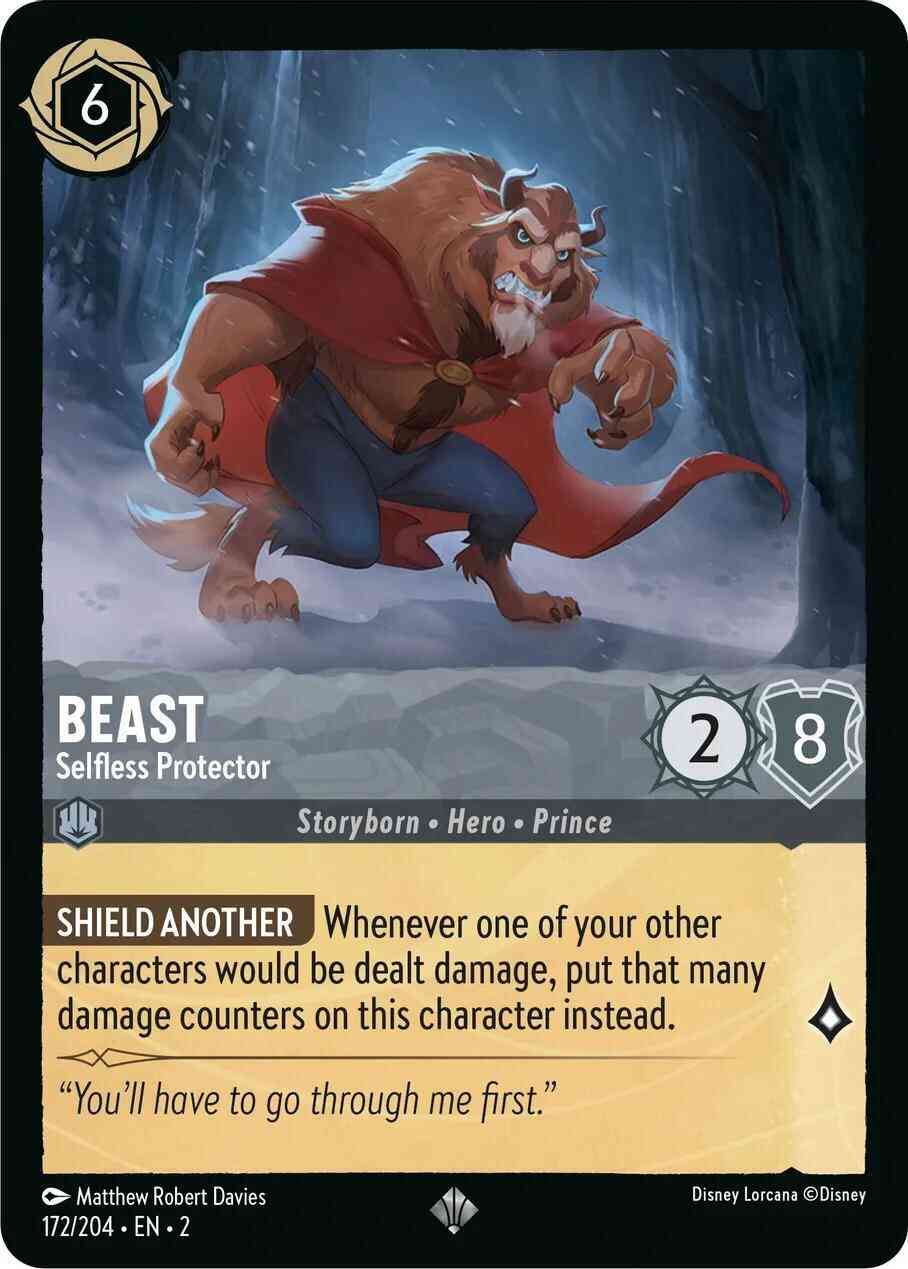 Floodborn cold foil – Lorcana Beast - Selfless Protector - 172/204 [Rise Of The Floodborn] [Cold Foil]