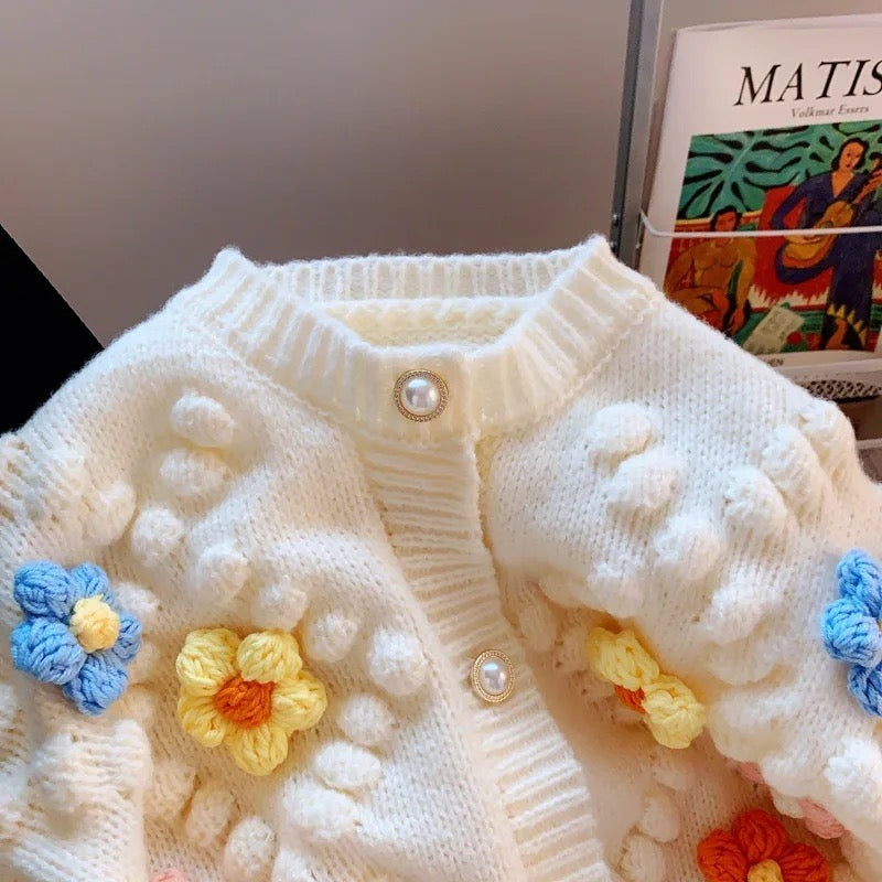 Alamode By Akanksha Lisido Statement Woolen Sweater with Flower Detail - view 4