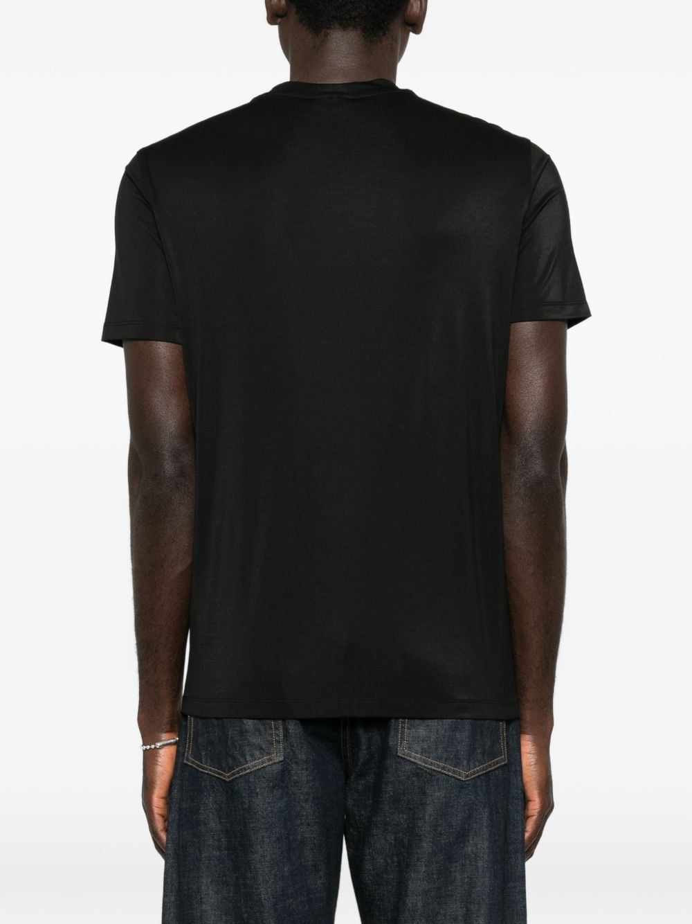 Emporio Armani Modal and silk blend t-shirt - view 4