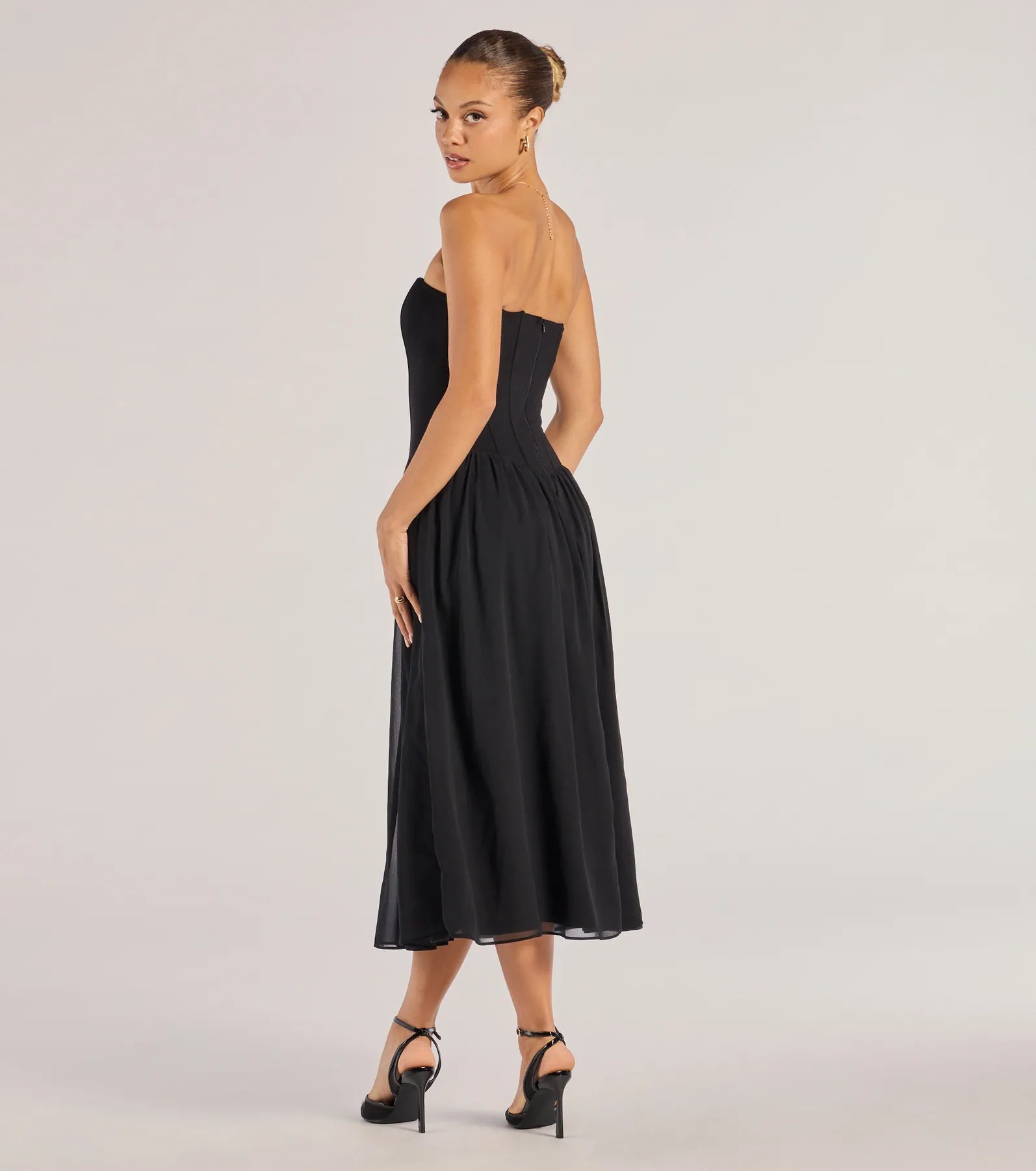Windsor Stylish Moment Drop Waist A-Line Midi Dress - view 2