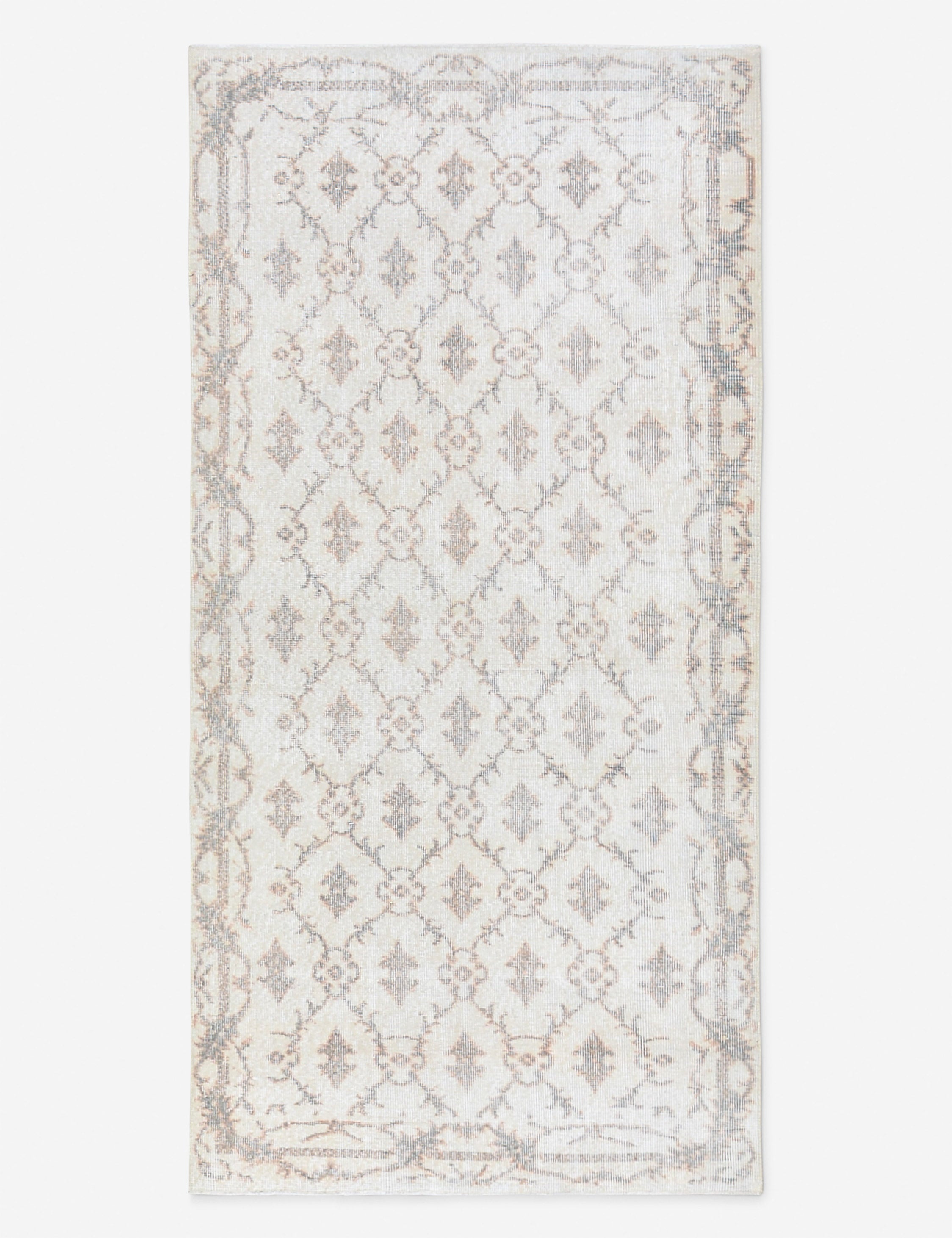 Lulu and Georgia Vintage Turkish Hand-Knotted Wool Rug No. 518, 3' 2" x 6' 5"