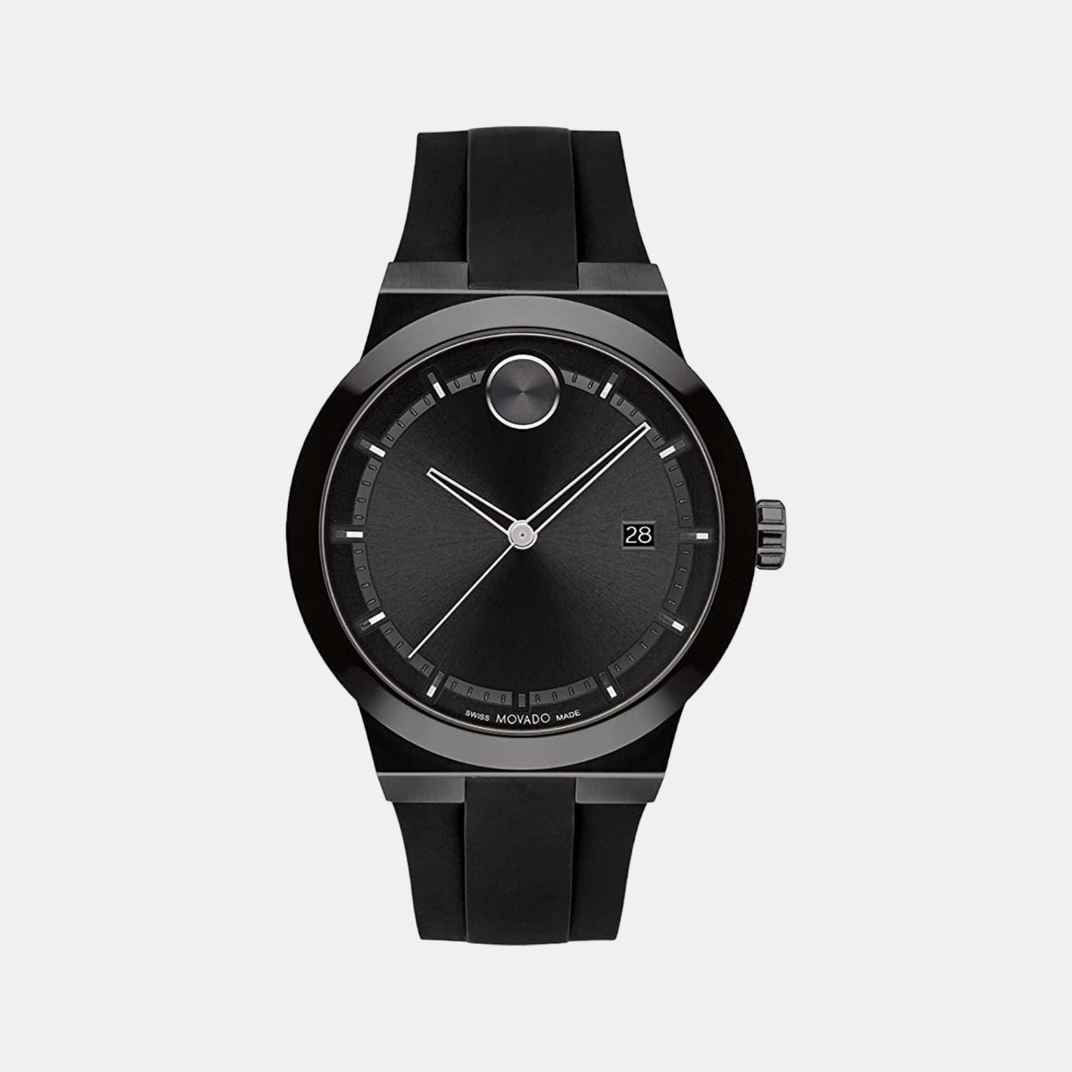 Movado Bold Fusion Men Quartz Black Dial Analog Stainless Steel Watch 3600849