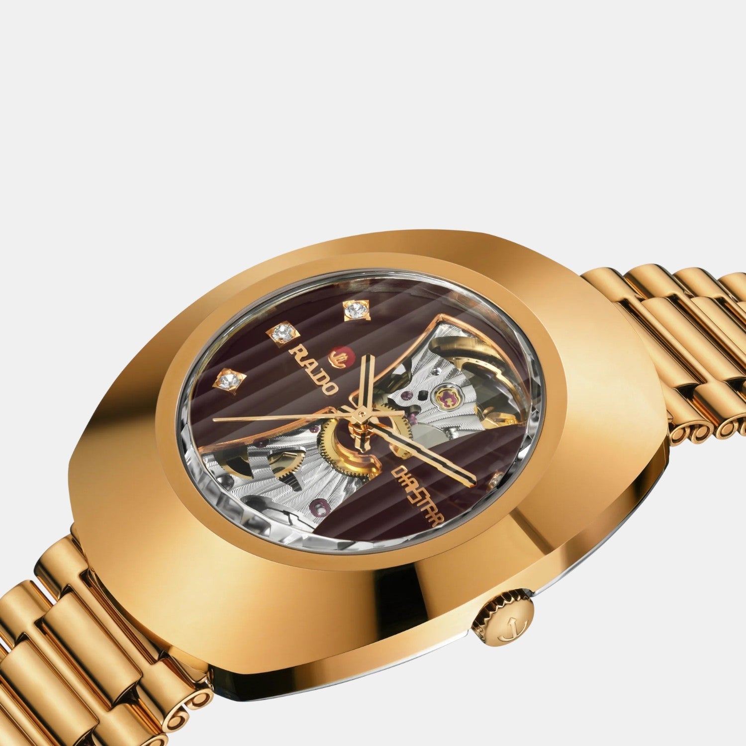 Rado Diastar Unisex Automatic Brown Dial Analog Stainless Steel Watch R12065303 - view 2