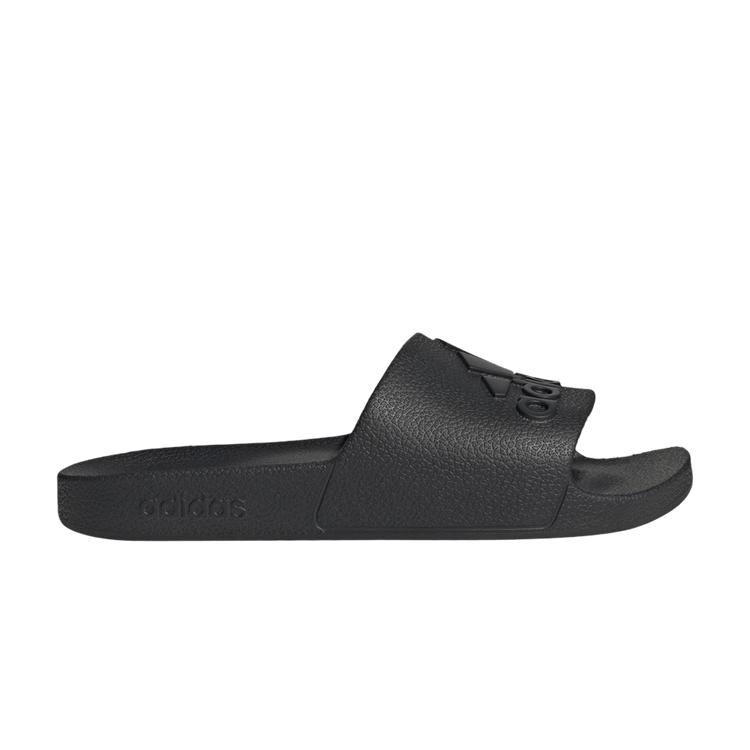 Yeezy adidas Adilette Aqua Slides Core Black Logo