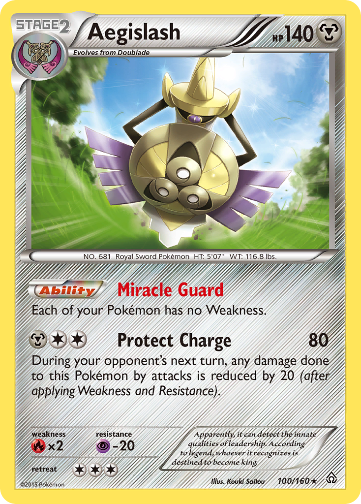 Rare holo xy5-100 – Pokémon Aegislash - 100/160 - Rare Holo [xy5-100] [Reverse Holo] - Aegislash - 100/160 - Rare Holo
