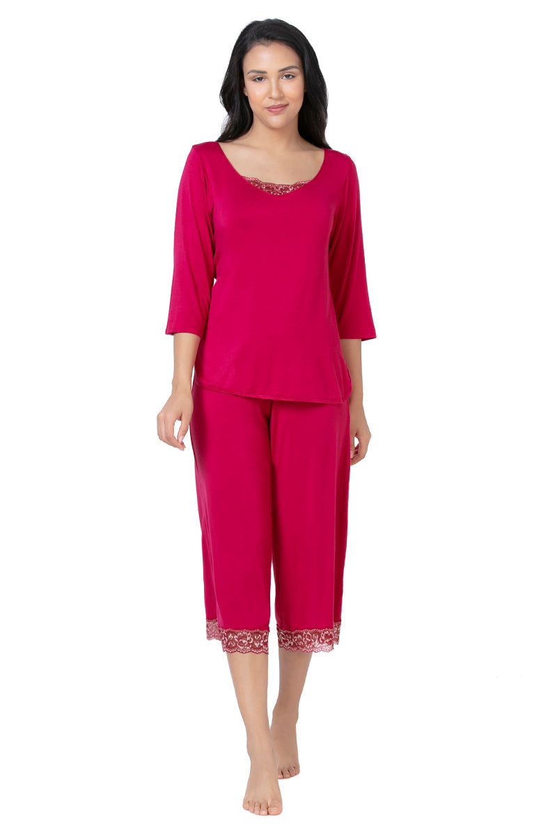 Amante Lace Touch Sleep Top - Granita - view 4