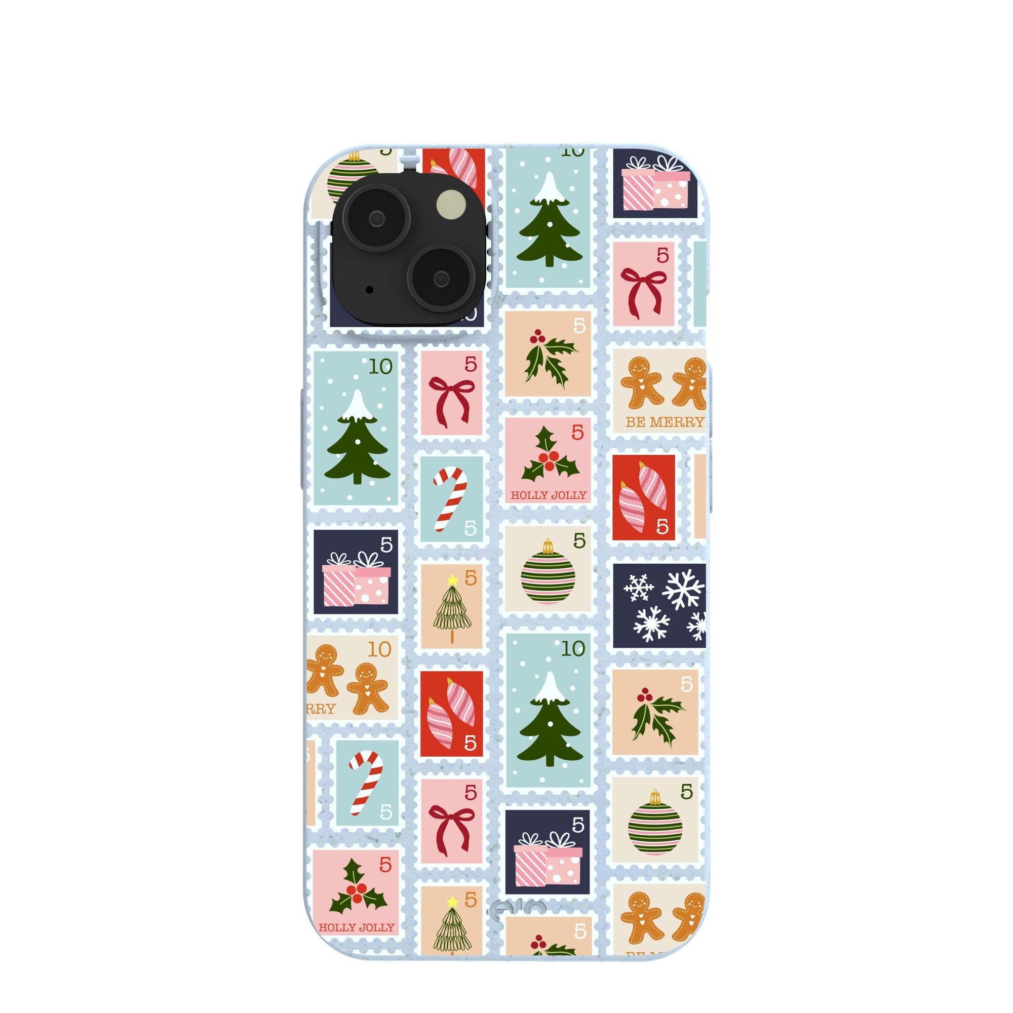 Pela Case Powder Blue Noel Stamps iPhone 13 Case