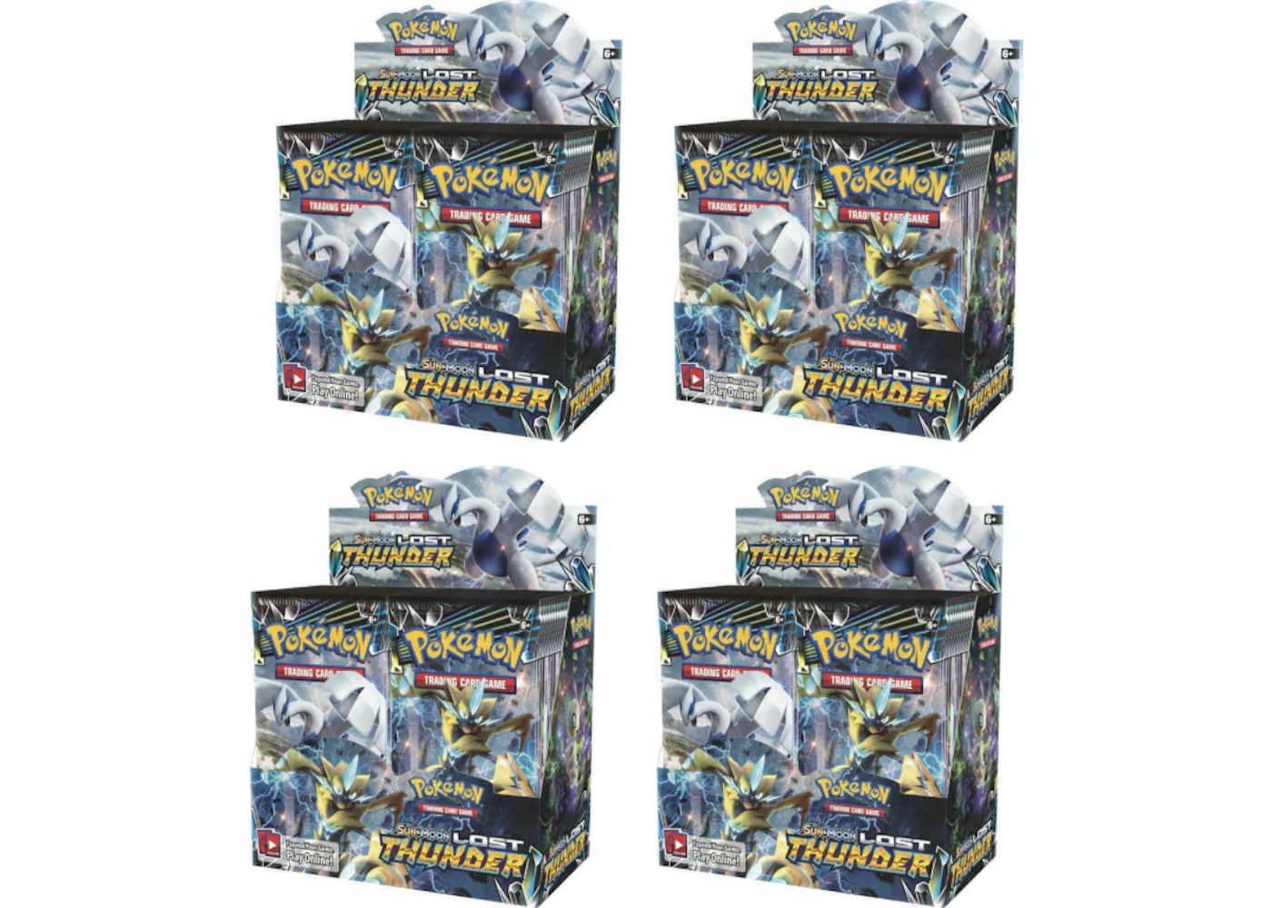 Pokémon 2018 Pokemon Sun & Moon Lost Thunder Booster Box 4X Lot