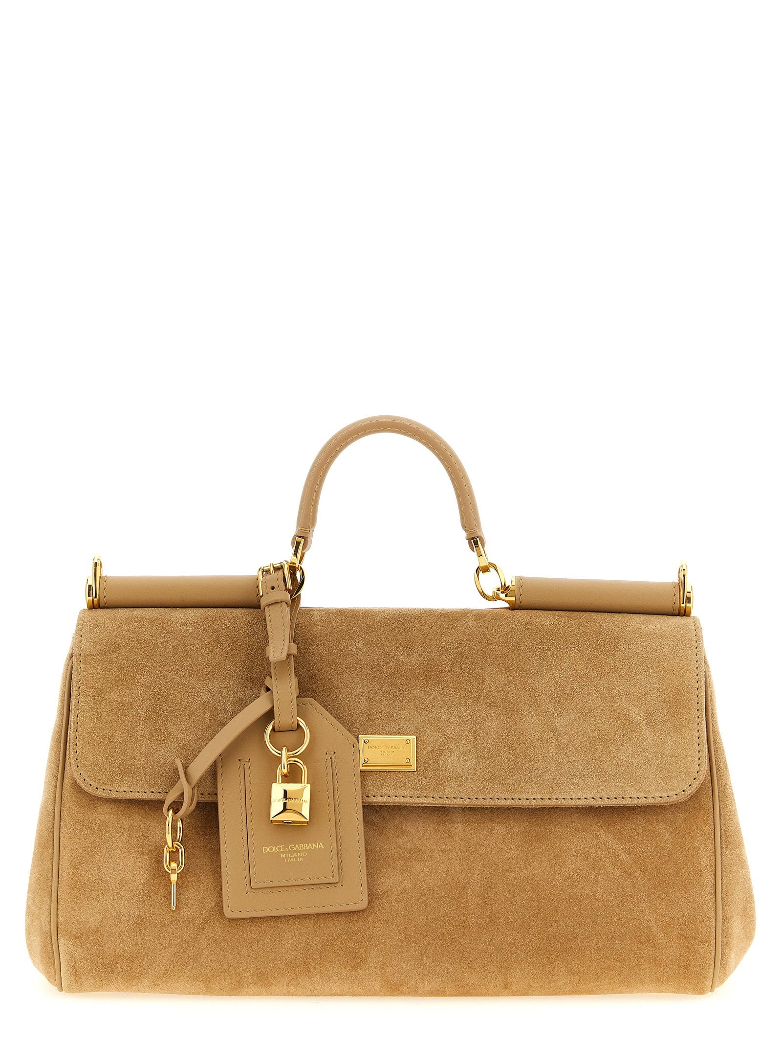 Dolce & Gabbana My Sicily Suede Handbag – 95% calf leather 5% pvc