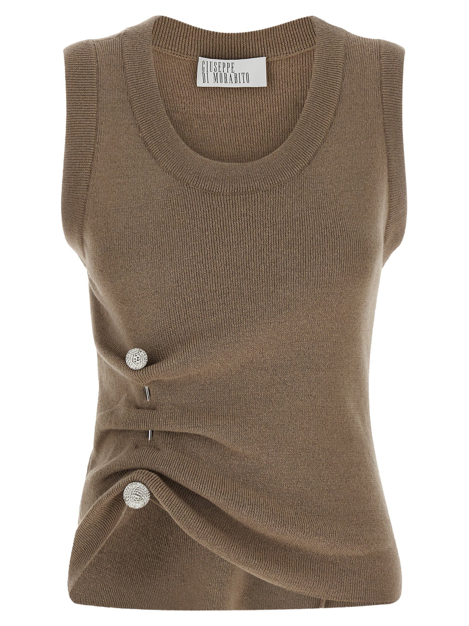 Giuseppe Di Morabito Jewel Brooch Top – 100% virgin wool