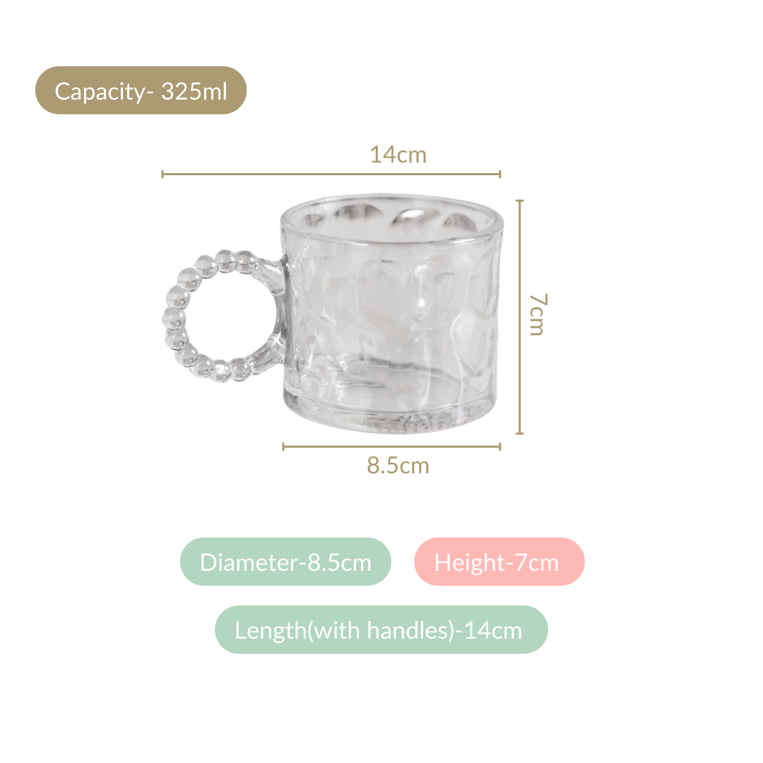 Nestasia Set Of 4 Iridescent Glass Tea Cups 325ml - view 4