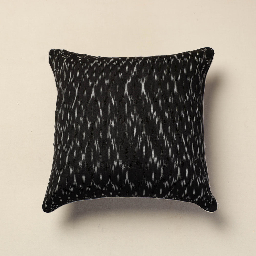 SOUTH KARGHA Black - Pochampally Ikat Cotton Cushion Cover (16 x 16 in)