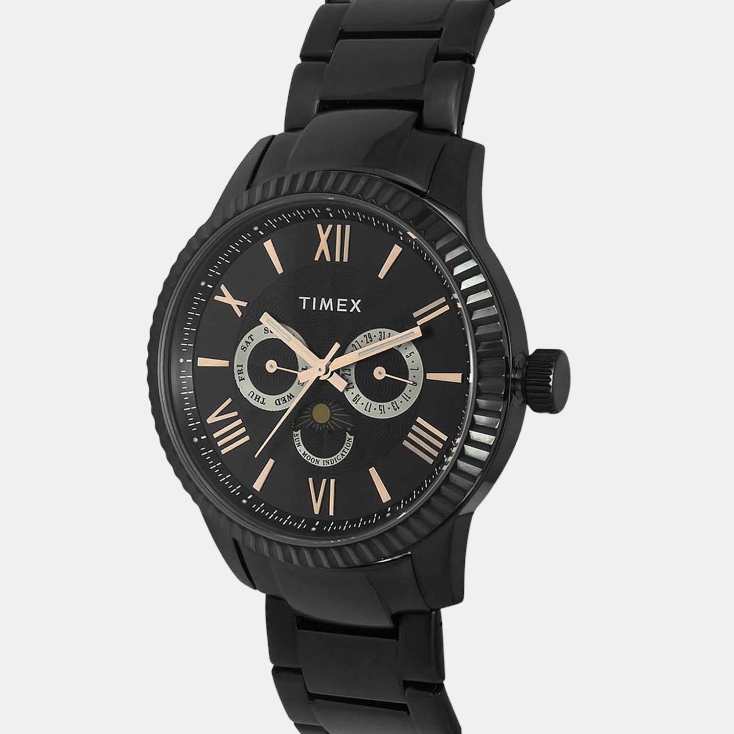 Timex E Class Men Quartz Black Dial Chronograph Stainless Steel Watch TWEG15111 - view 4