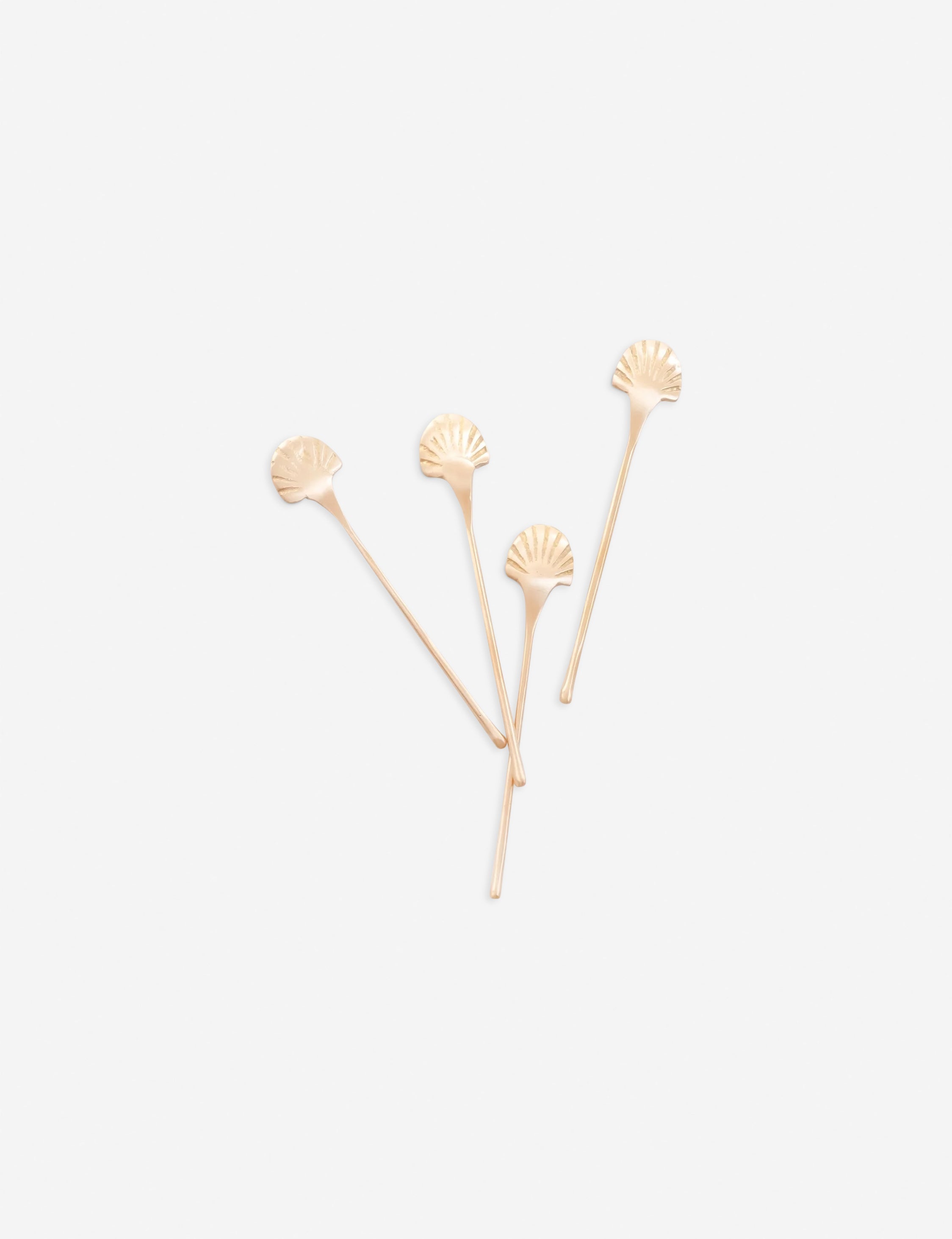 Seashell stirrer set – Lulu and Georgia Seashell Stirrer (Set of 4) by Fleck