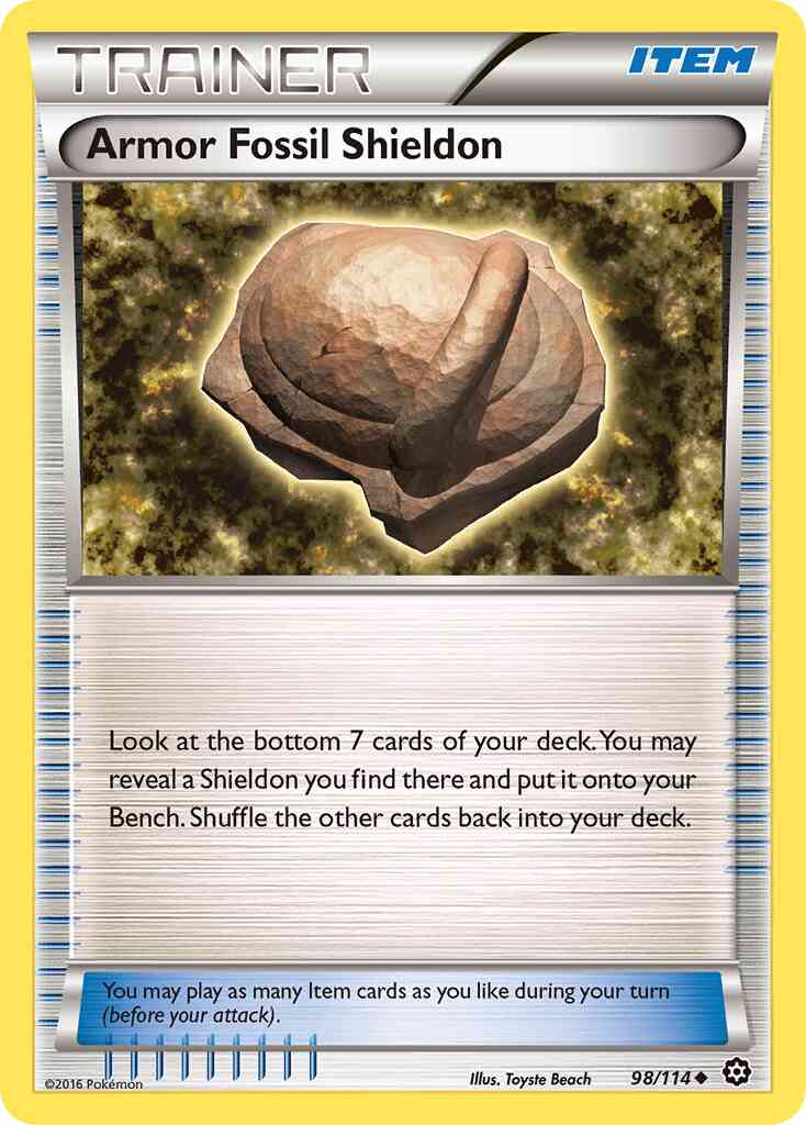Pokémon Armor Fossil Shieldon - 98/114 - Uncommon [xy11-98] [Non-Holo]