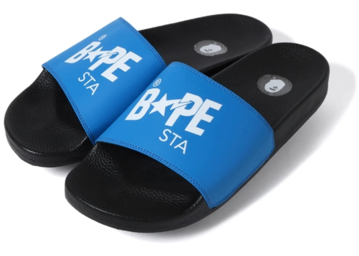 Yeezy A Bathing Ape Bape Sta Slide Black Blue