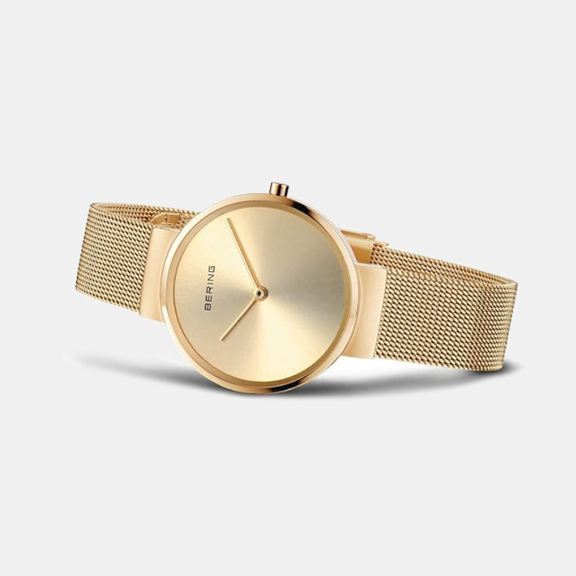 Bering Classic Women Gold Dial Analog Stainless Steel Watch 14531-333 - view 2