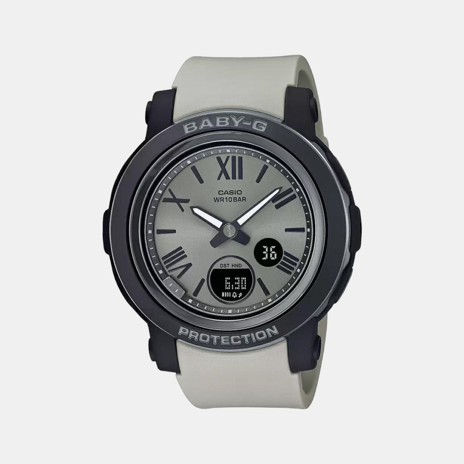 Casio Baby-G Women Quartz Silver Dial Analog-Digital Resin Watch B220