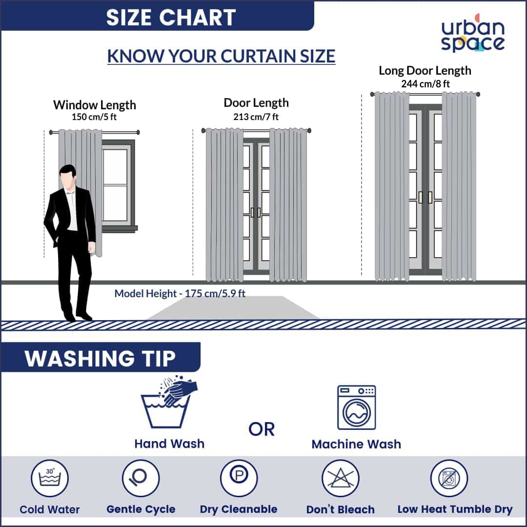 Urban Space -Home Furnishing Store 100% Cotton Curtains for Living Room, Bedroom curtains - Pack of 2 curtains, Global Border - view 2