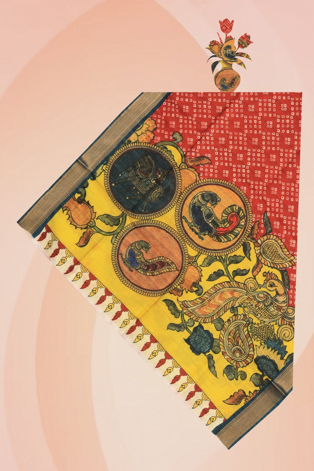 Kalanjali Kalamkari Printed Dupatta