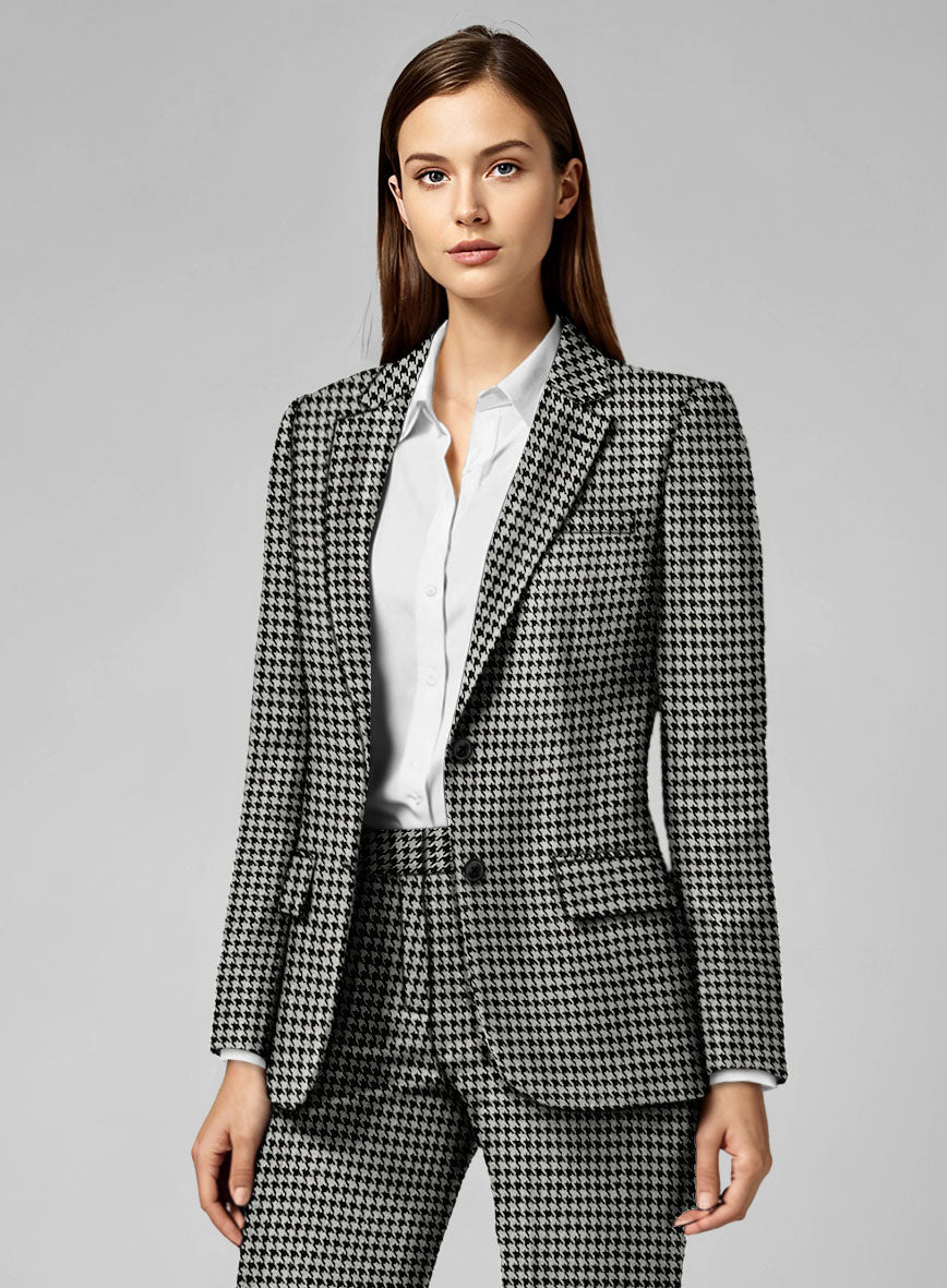 StudioSuits Women's Big Houndstooth BW Tweed Suit - view 2