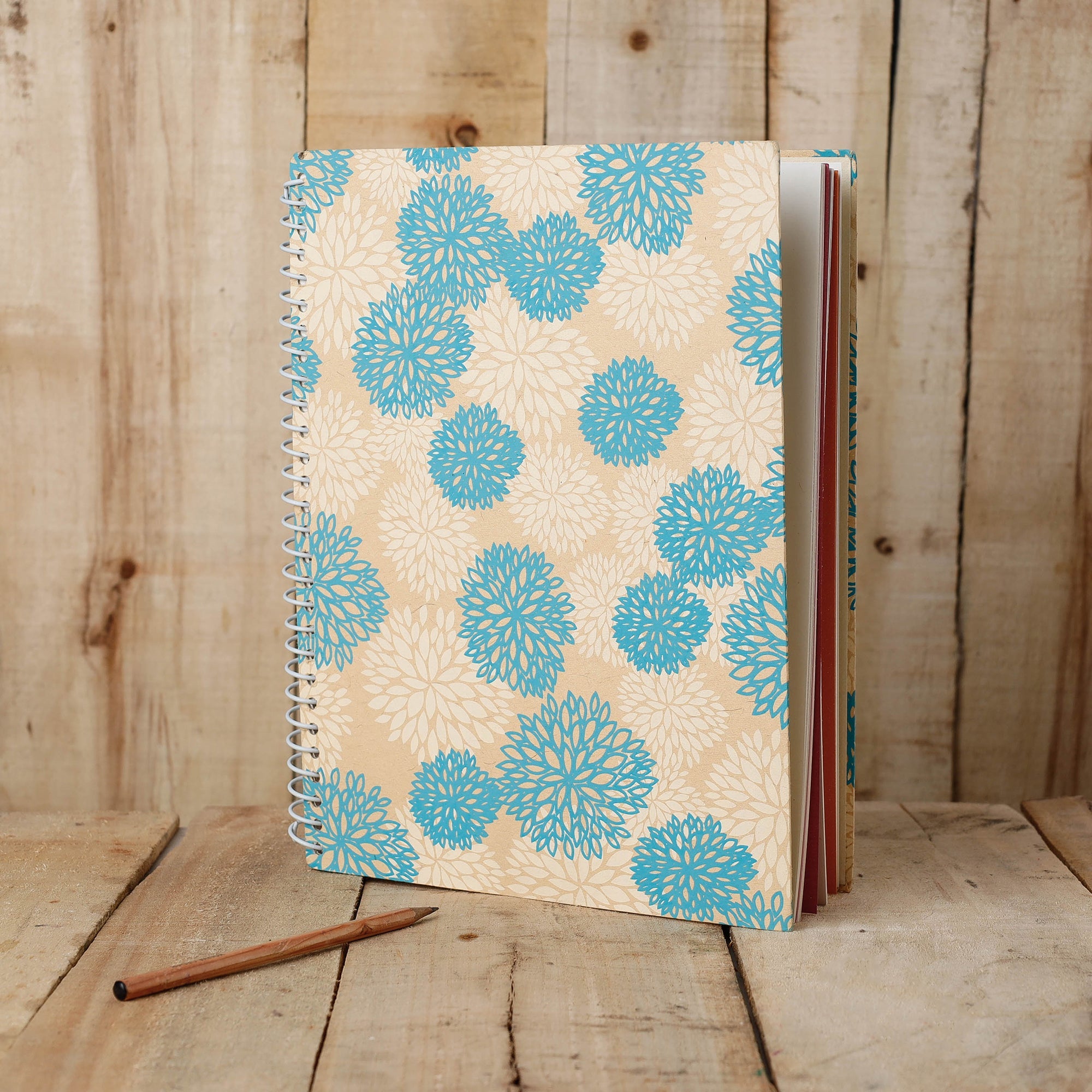 SUKRITI INPRINT Beige - Sukriti Handmade Classic Spiral Notebook (Large)