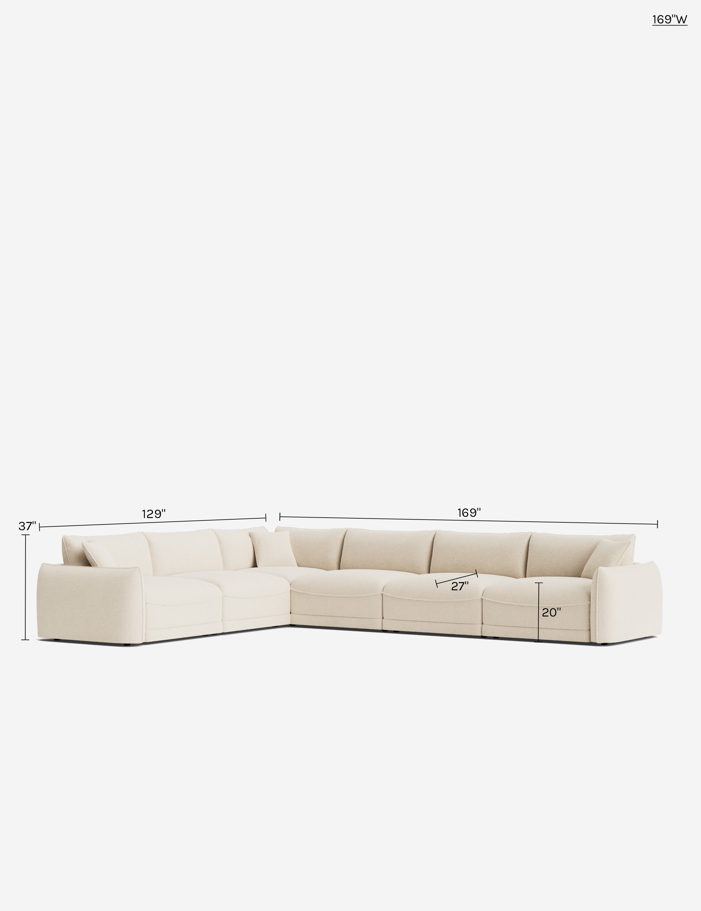 Lulu and Georgia Balmer Modular Corner Sectional Sofa - view 133