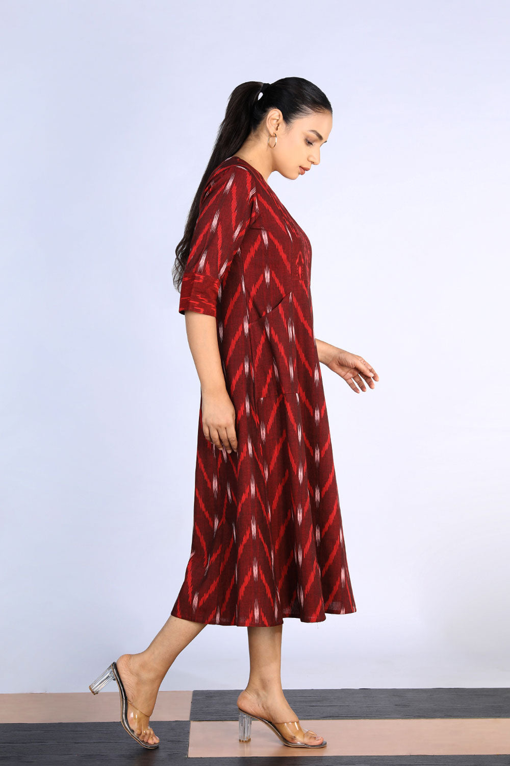 Kalanjali Ethnics Cotton Pochampally Ikat dress - view 5