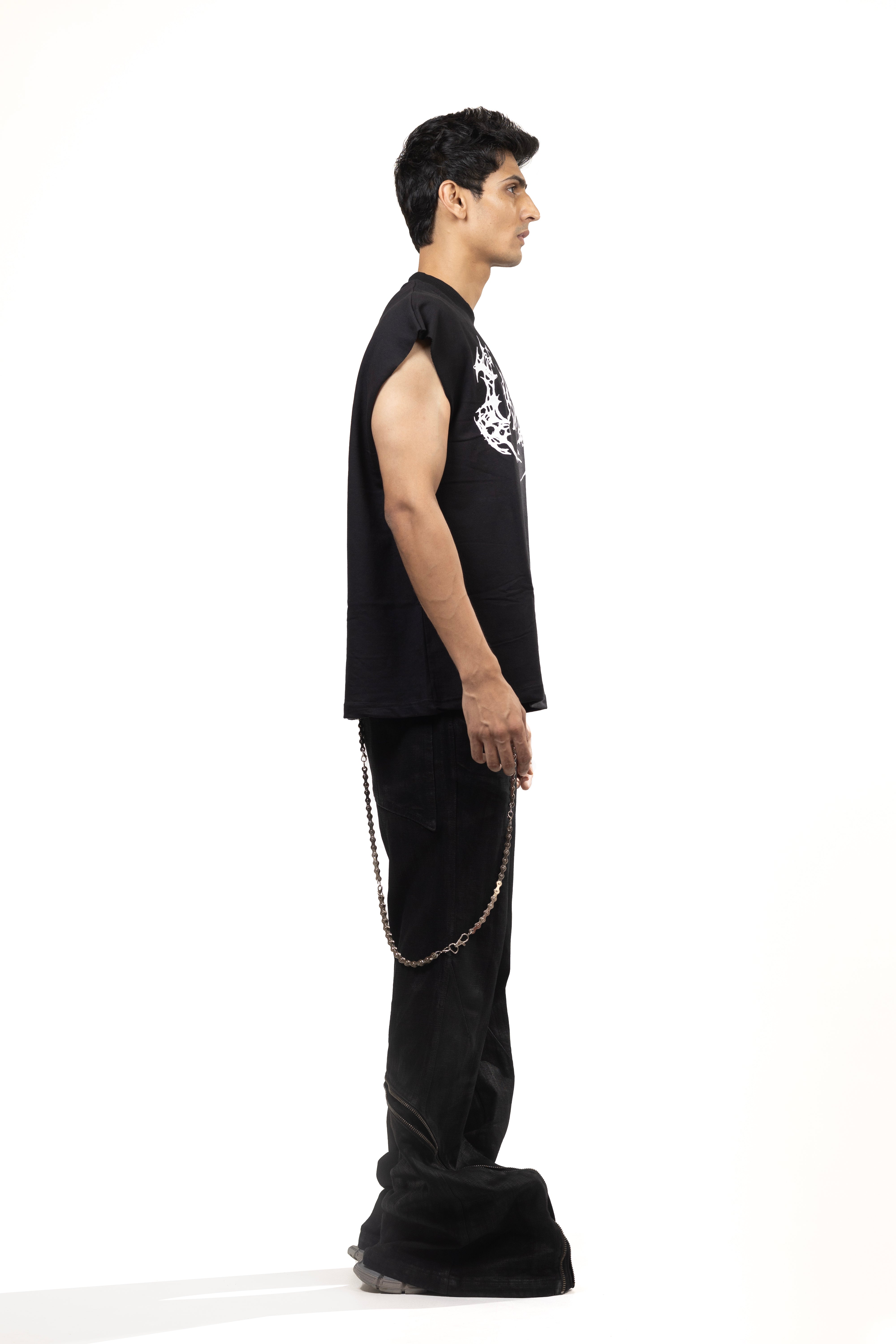 Unreborn Project Hardcore Metal Logo - Black Tank - view 4