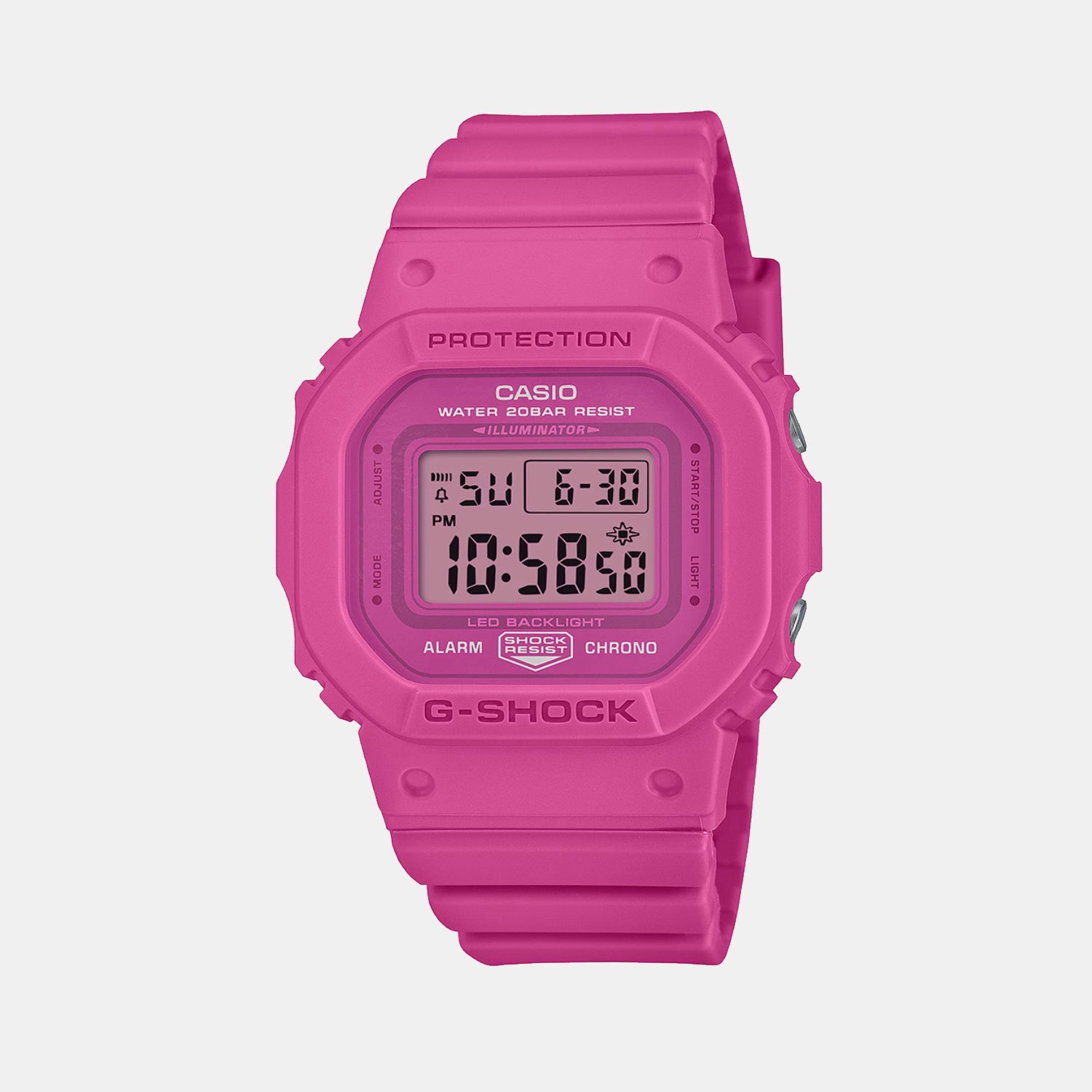Casio G-Shock Women Quartz Pink Dial Digital Resin Watch G1623