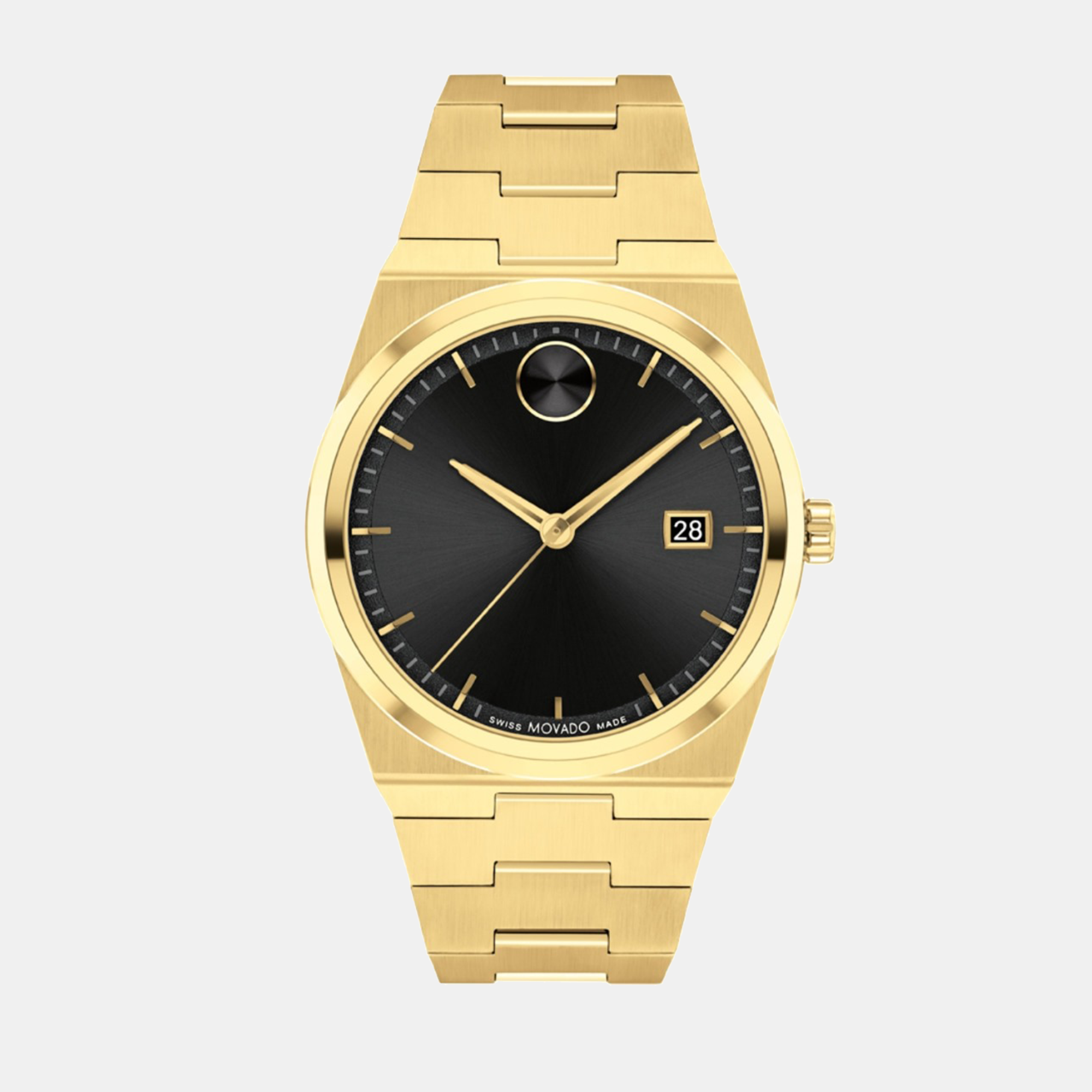 Movado Bold Quest Men Quartz Black Dial Analog Stainless Steel Watch 3601223