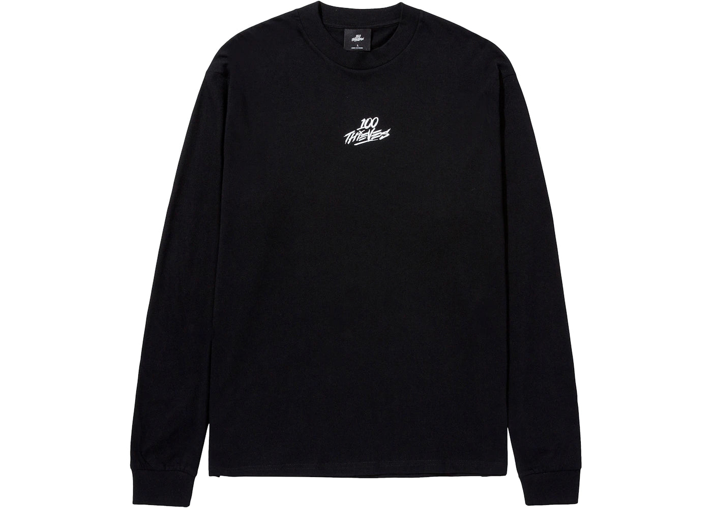 100 Thieves Foundations Geoprint LS T-Shirt Black