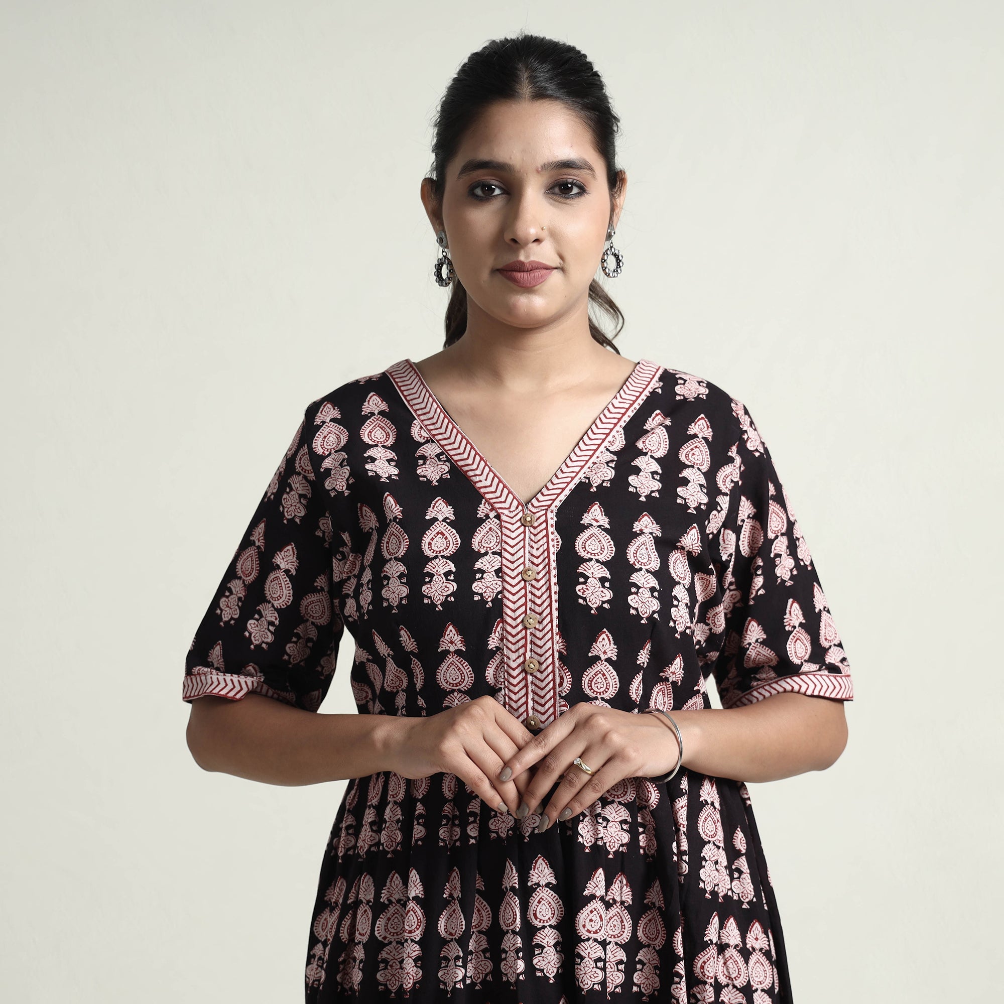 ITOKRI CASUALS Black - Bagh Block Printed Cotton Dress - view 2
