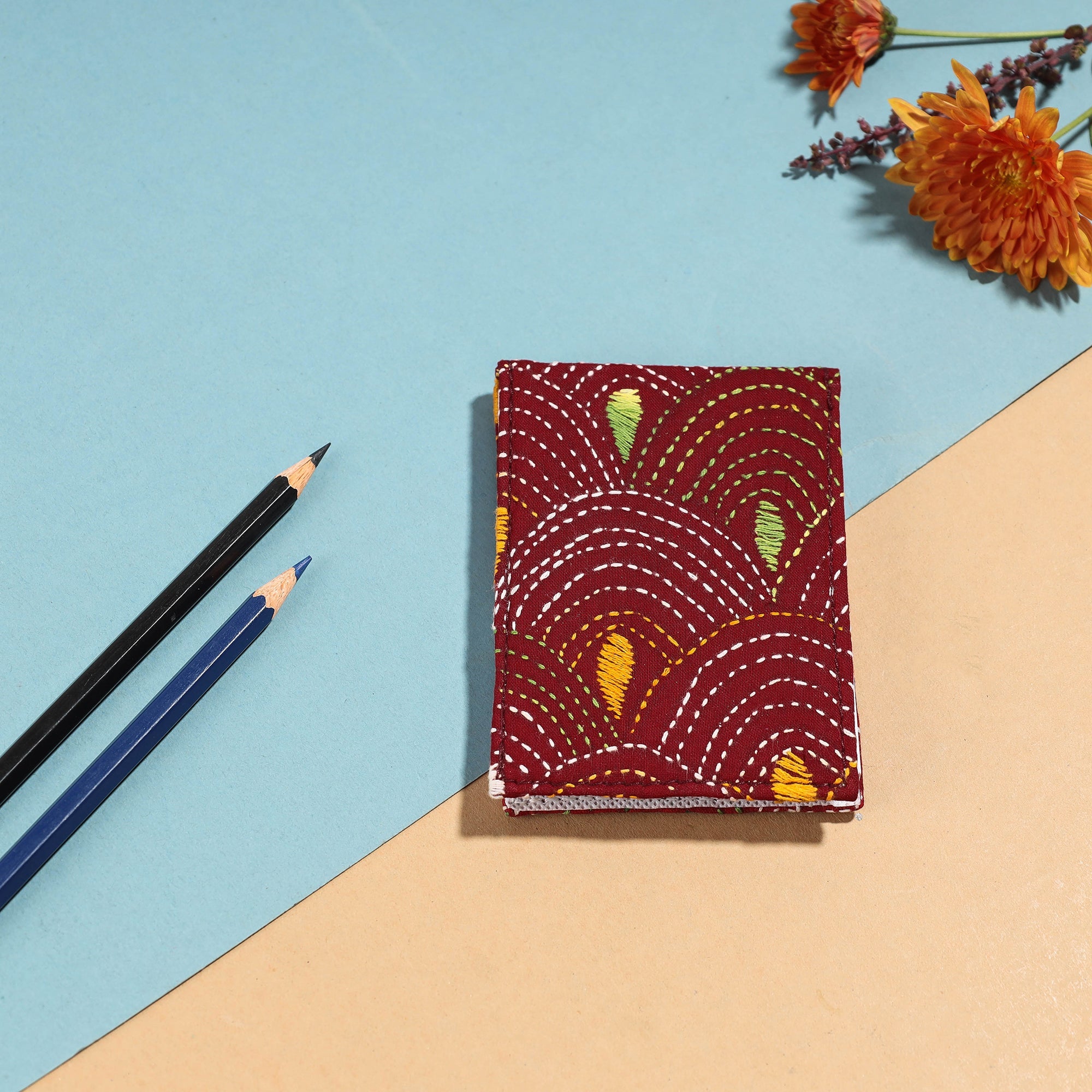 ASALKAAR Bengal Kantha Work Handcrafted Notepad (4 x 3 in)