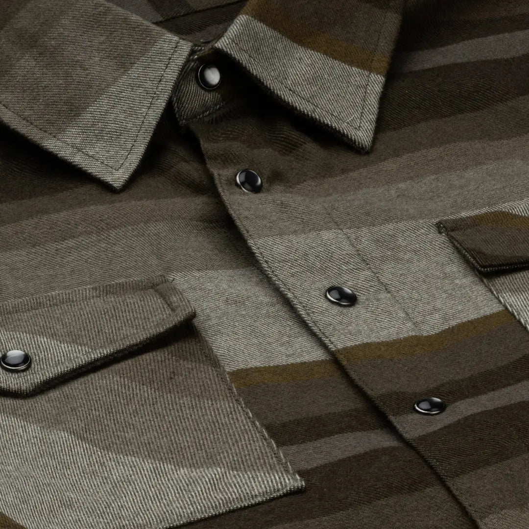 Radial Otto Flannel – Green White Grey