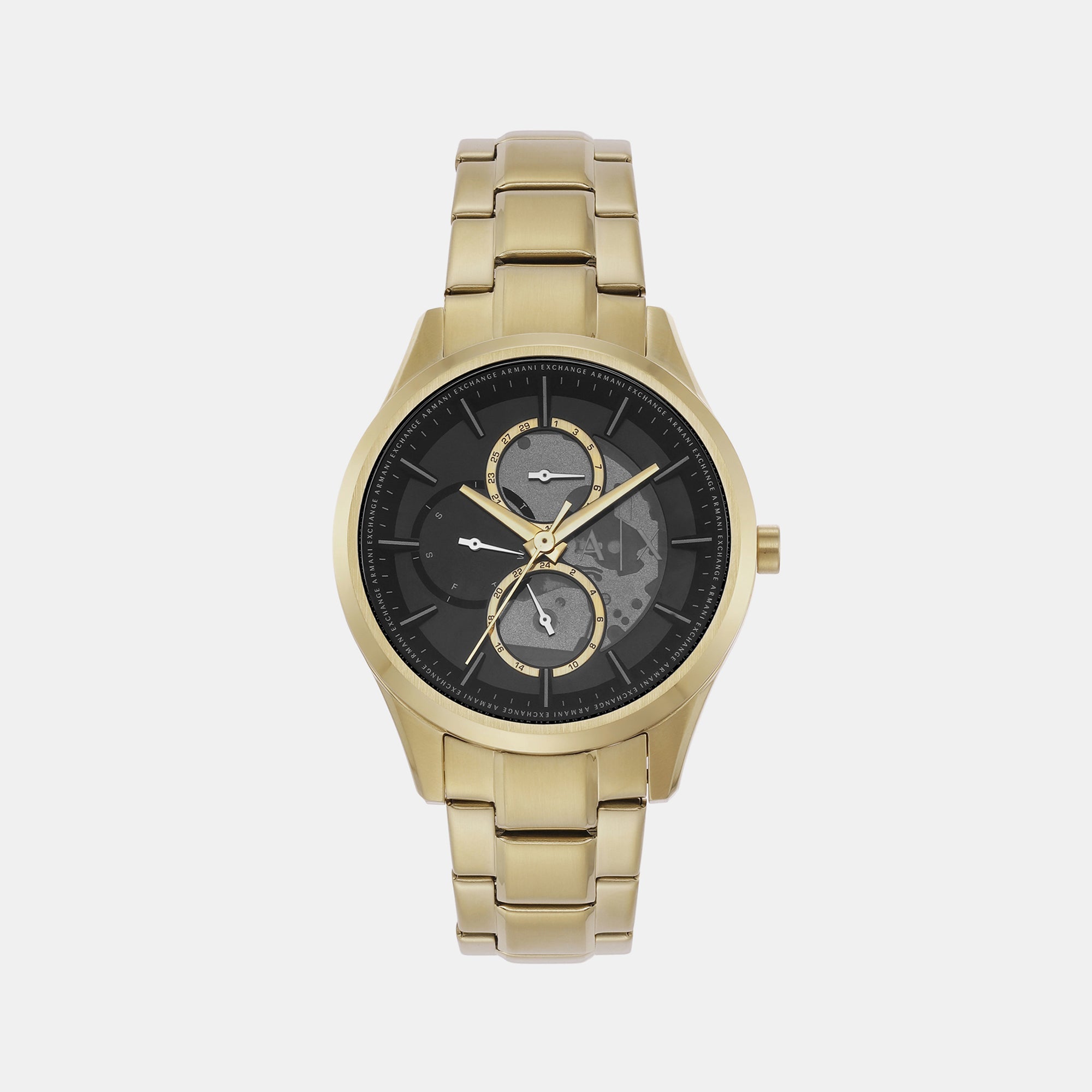 Armani Exchange Dante Men Quartz Black Dial Chronograph Stainless Steel Watch AX1875